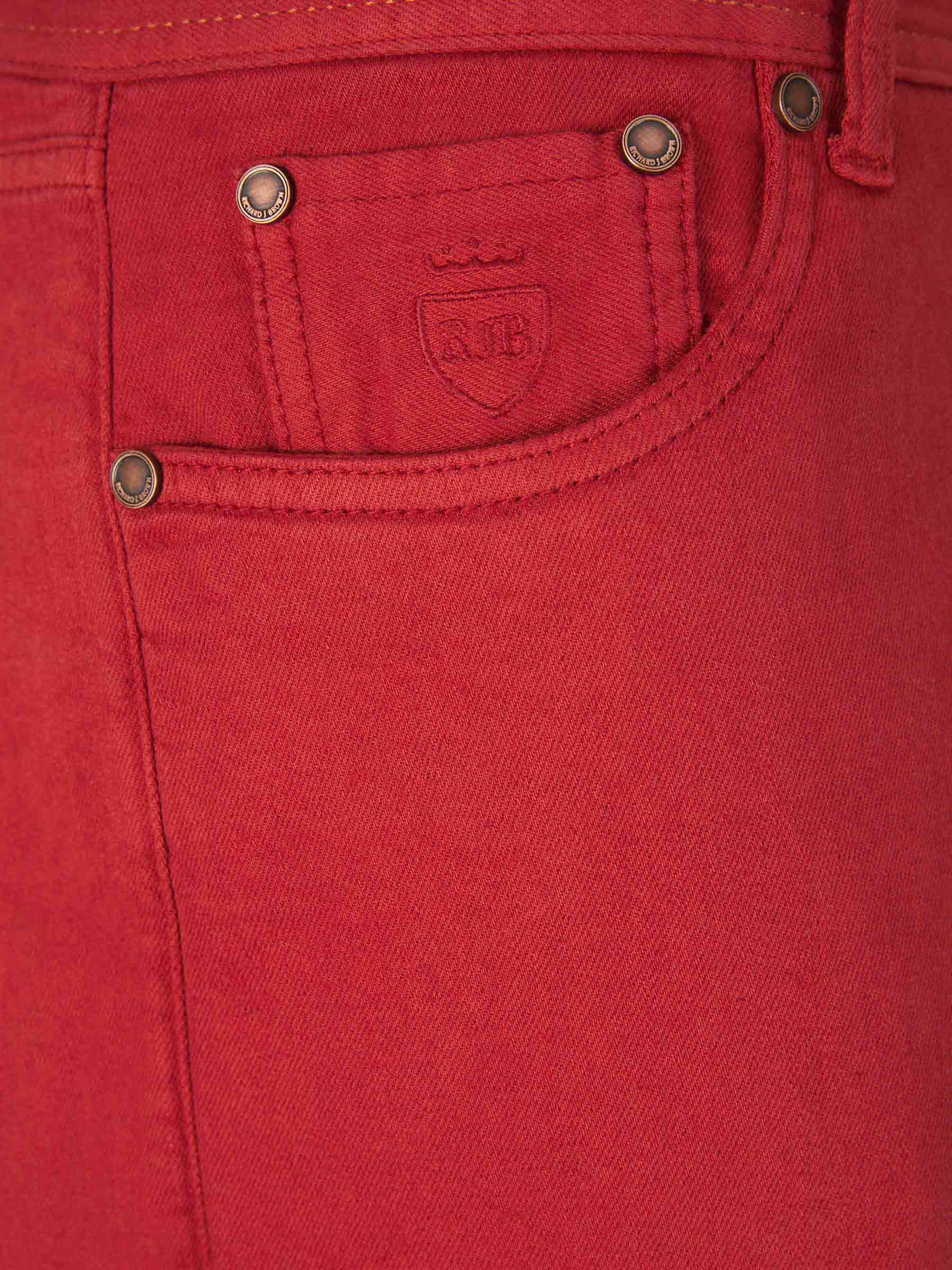 Outlet online Richard J. Brown Hombre Pantalones 5 Bolsillos color Rojo sku 522-002569 04 - Foto 3