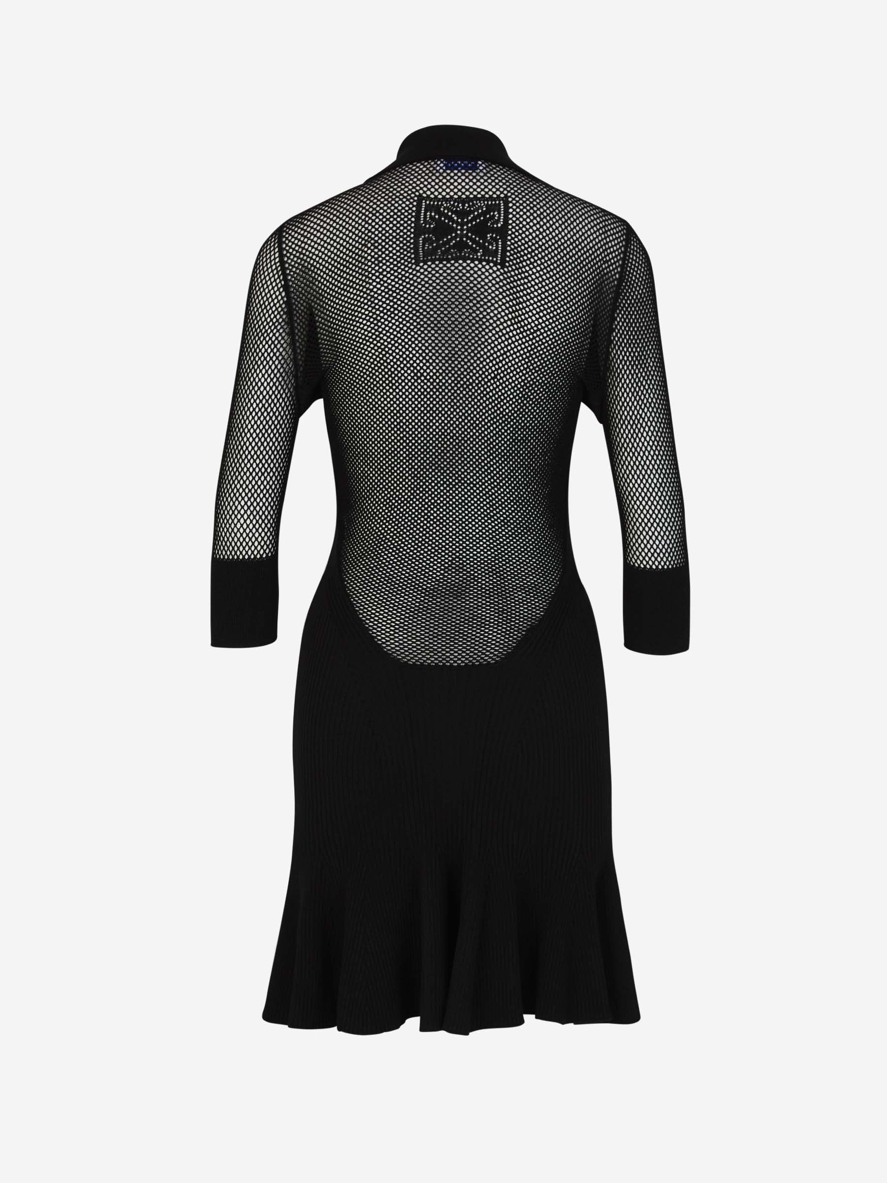 Outlet online Off-White Mujer Vestido Mini Camisero color Negro sku 732-001298 01 - Foto 3