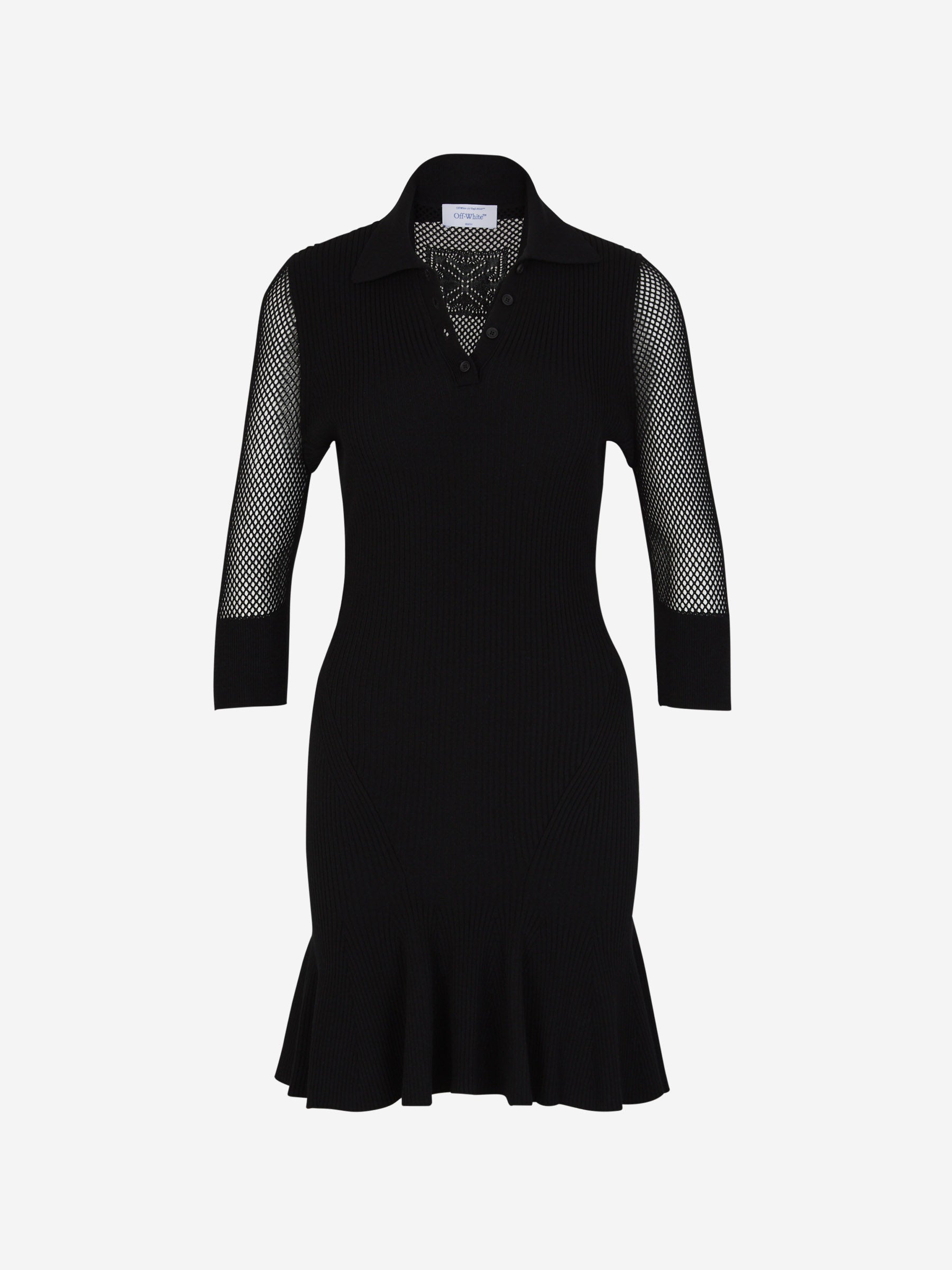Outlet online Off-White Mujer Vestido Mini Camisero color Negro sku 732-001298 01 - Foto 1