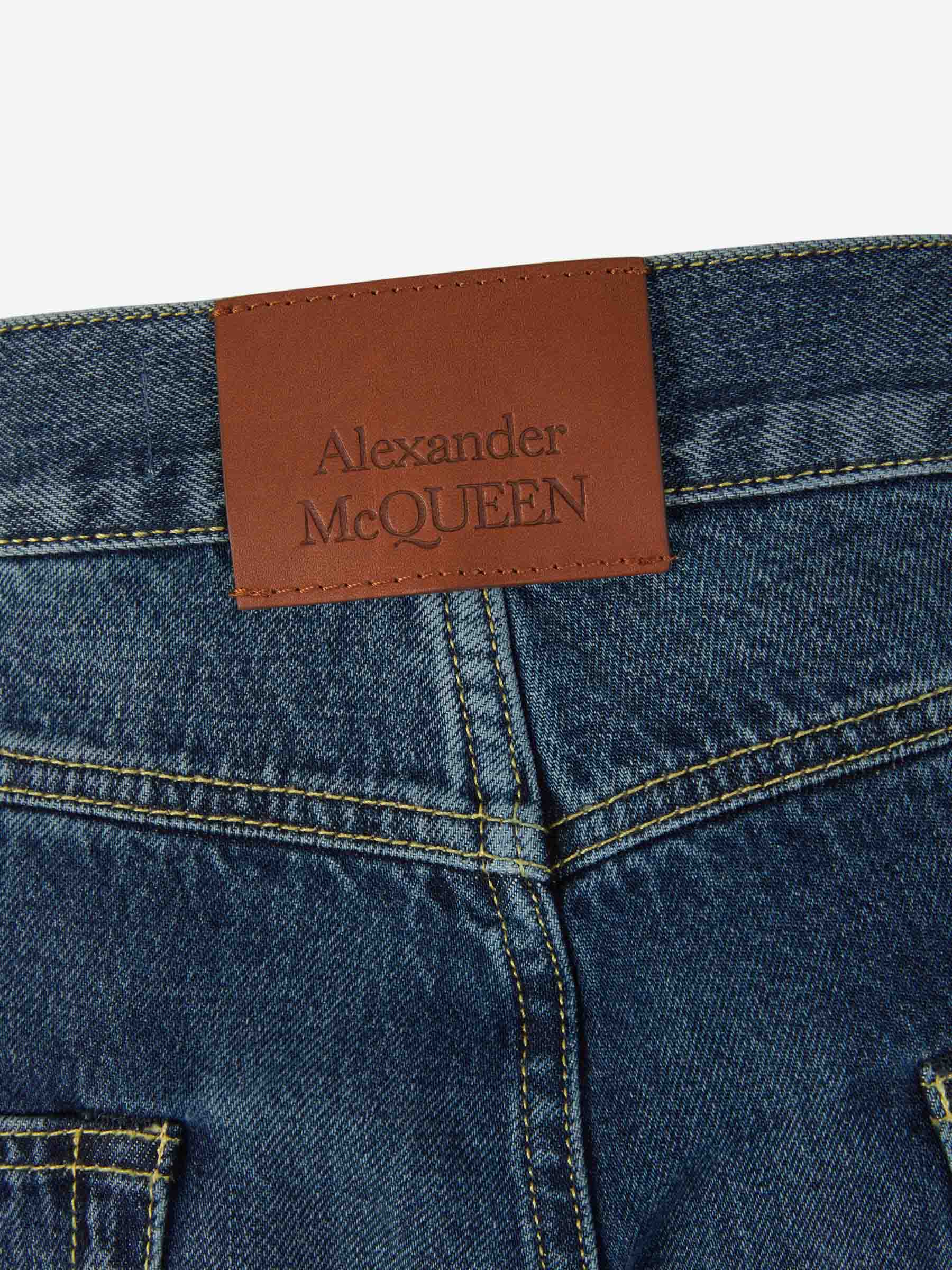 Outlet online McQueen Hombre Jeans Algodón Desgastado color Azul Denim sku 522-002585 01 - Foto 5