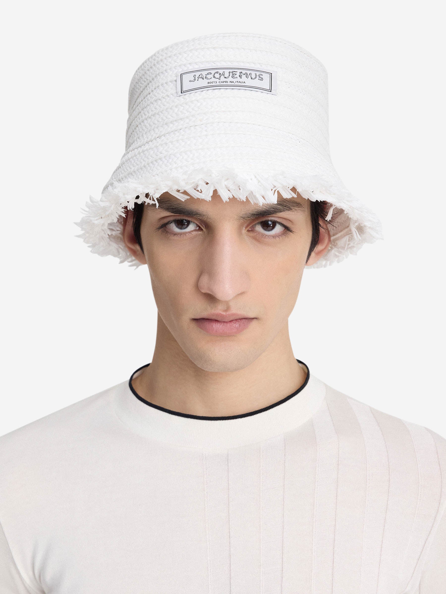 Outlet online Jacquemus Hombre Sombrero Pescador El Bob Bacino color Blanco sku 695-001610 01 - Foto 3