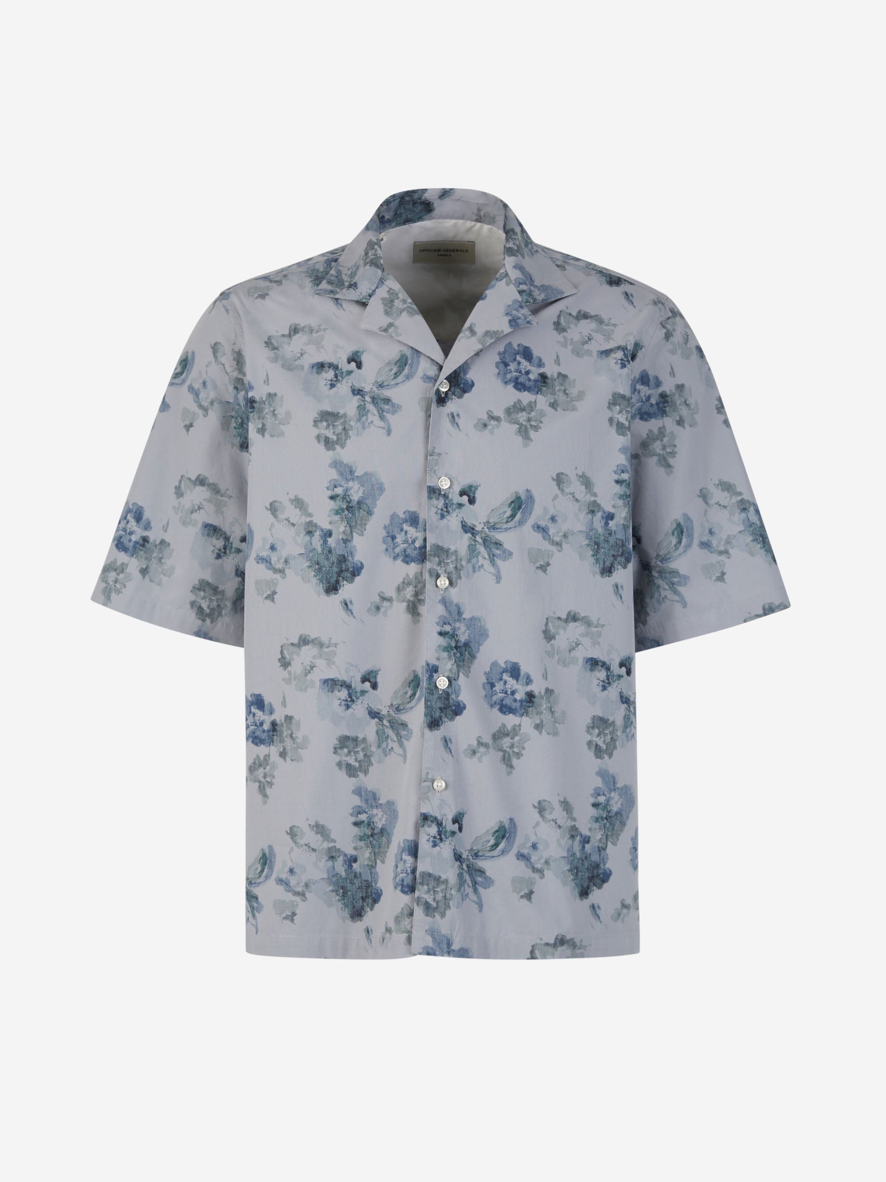 Outlet online Officine Générale Hombre Camisa Eren Algodón color Azul sku 532-000579 01 - Foto 2