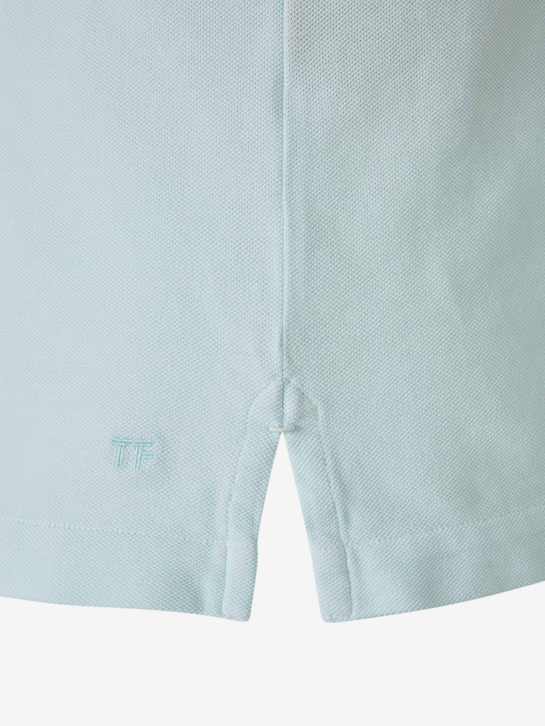Outlet online Tom Ford Hombre Polo Piqué Algodón color Azul Cielo sku 552-001445 09 - Foto 5