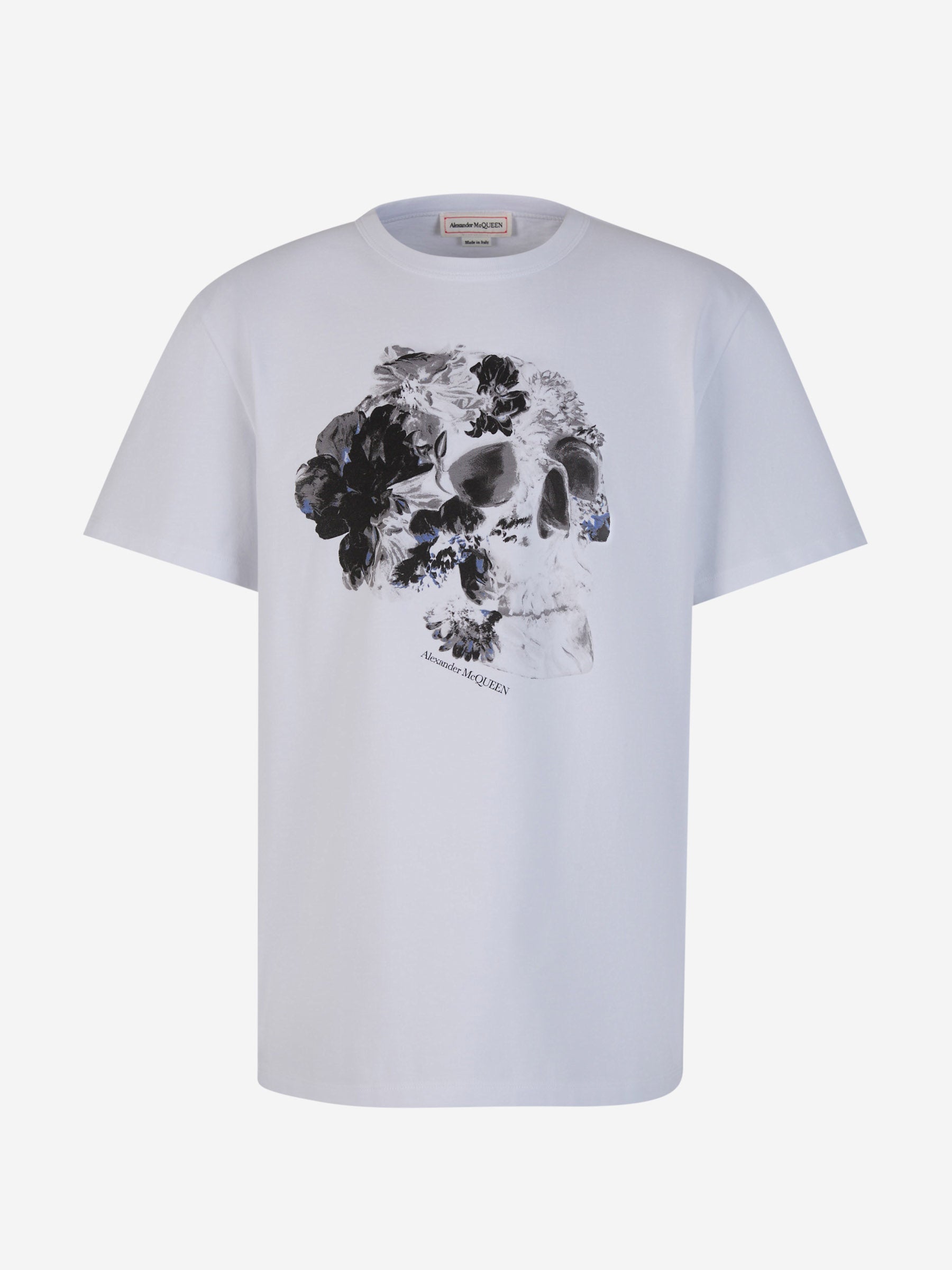 Outlet online McQueen Hombre Camiseta Skull Algodón color Blanco sku 553-003580 01 - Foto 1