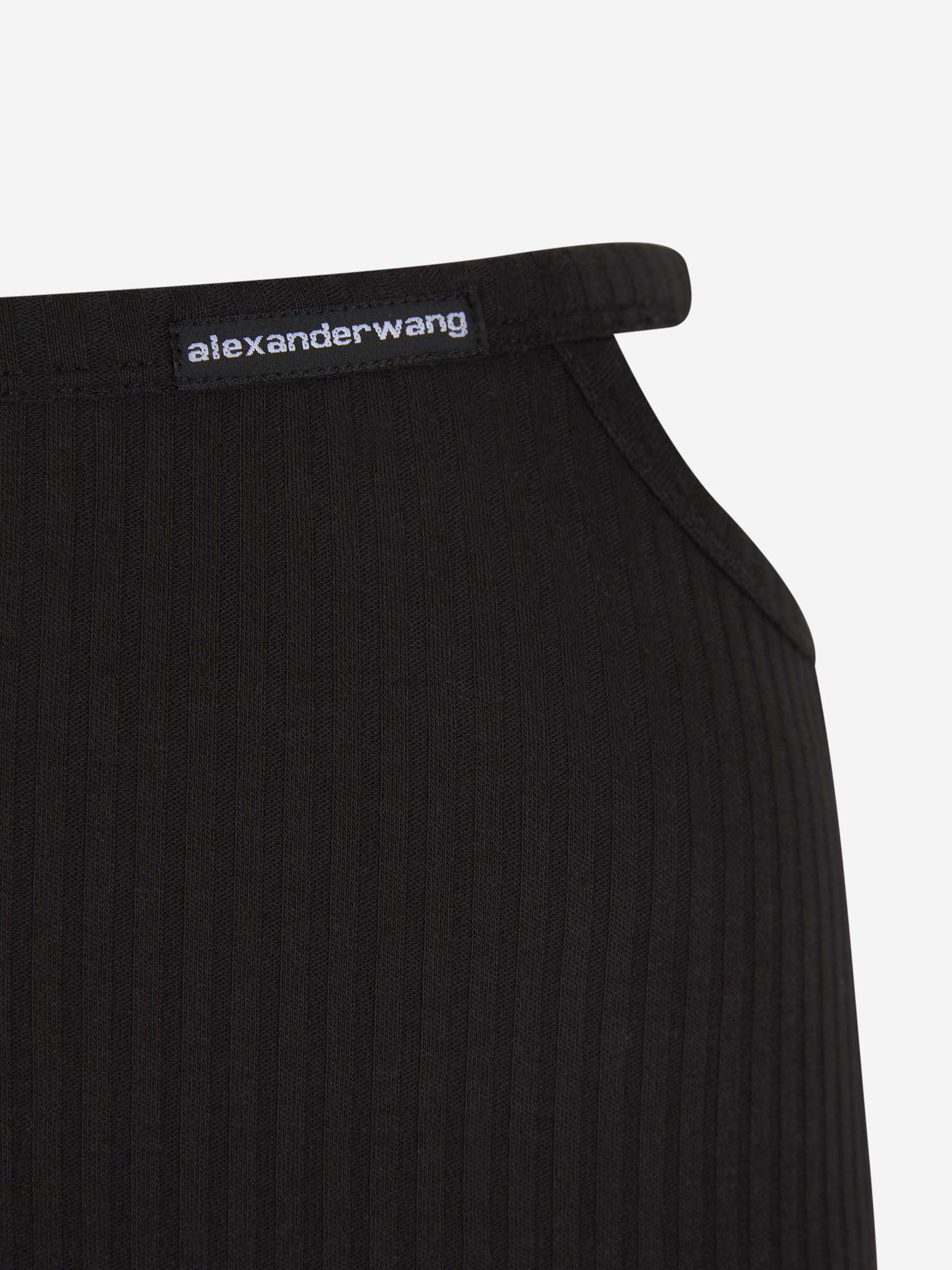Outlet online Alexander Wang Mujer Falda Maxi Canalé color Negro sku 750-001442 01 - Foto 3