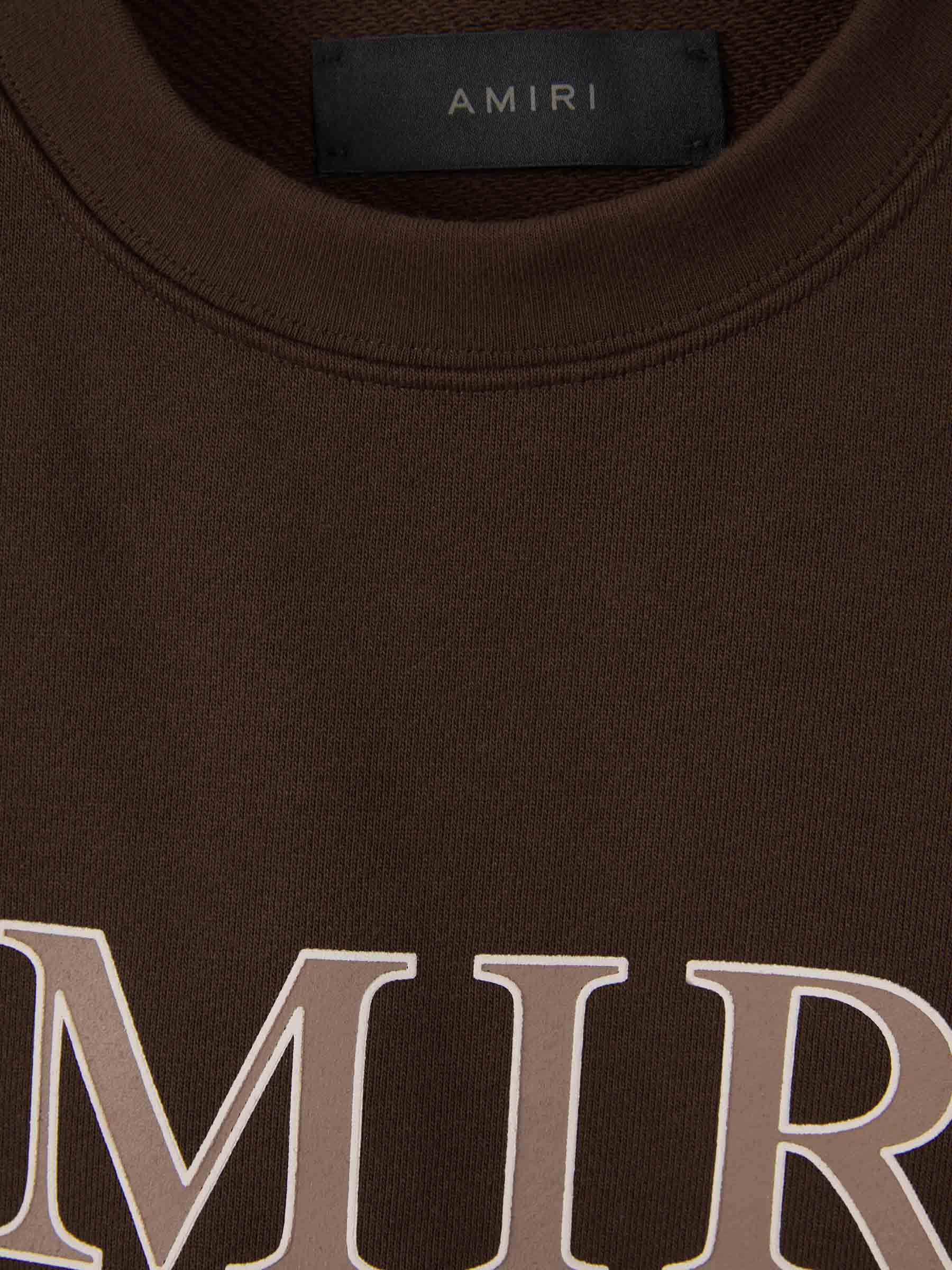 Outlet online Amiri Hombre Sudadera Crewneck Logo color Marrón sku 545-001536 01 - Foto 4