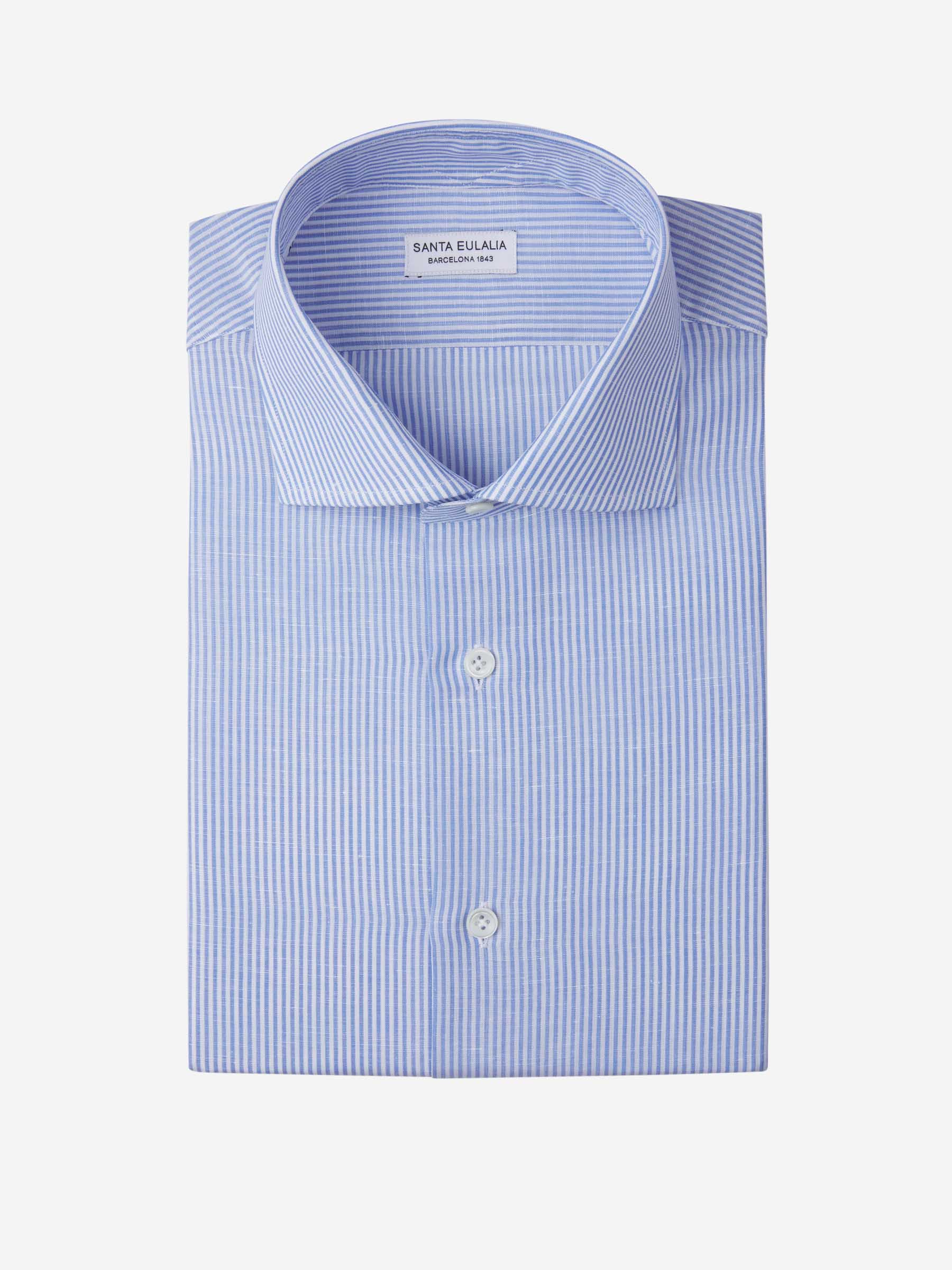 Outlet online Santa Eulalia Hombre Camisa Motivo Rayas color Azul Cielo sku 401-003102 01 - Foto 1
