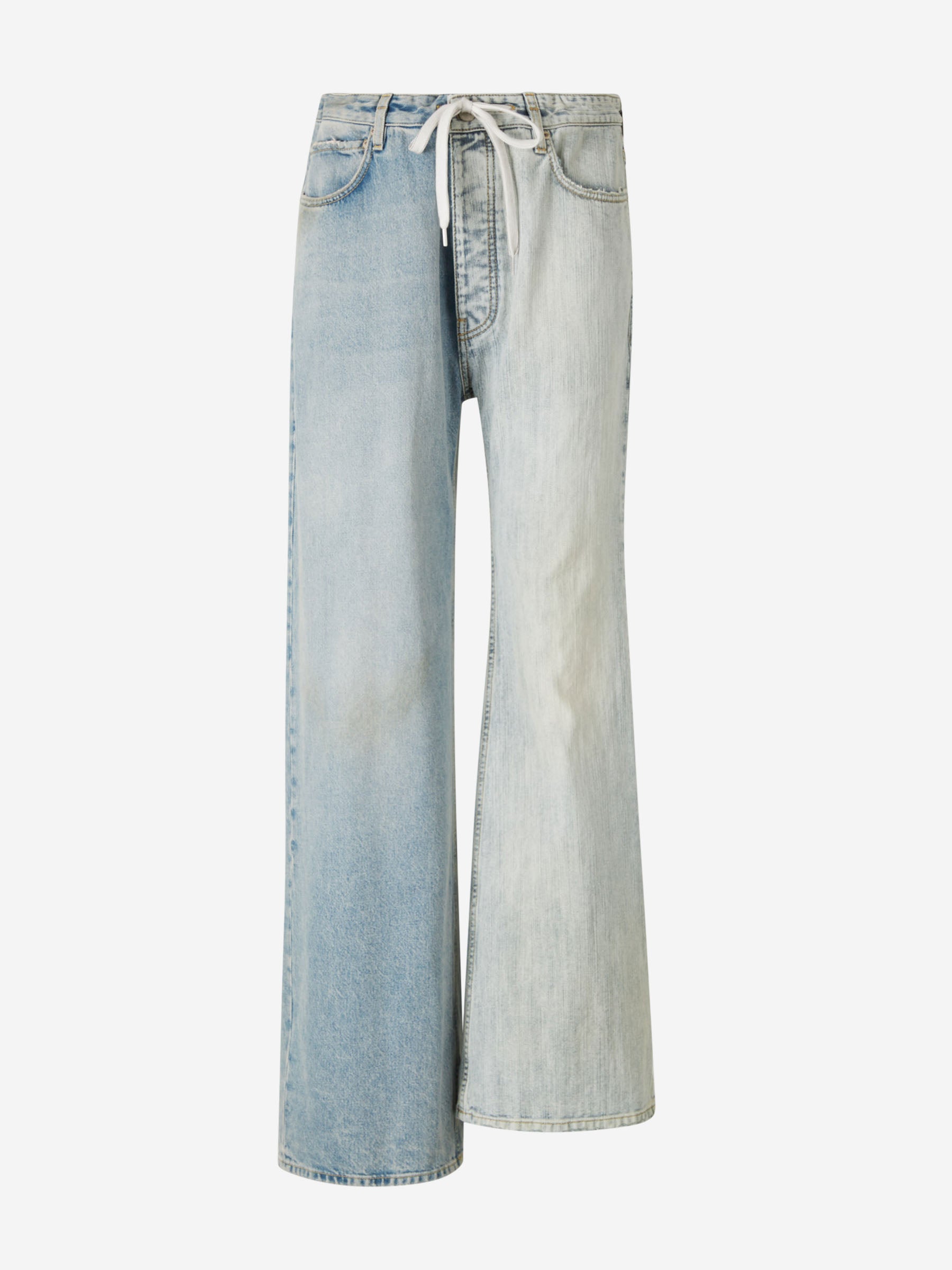 Outlet online Balenciaga Mujer Jeans Overseize Fit Bicolor color Azul Denim Oscuro sku 761-003578 01 - Foto 1