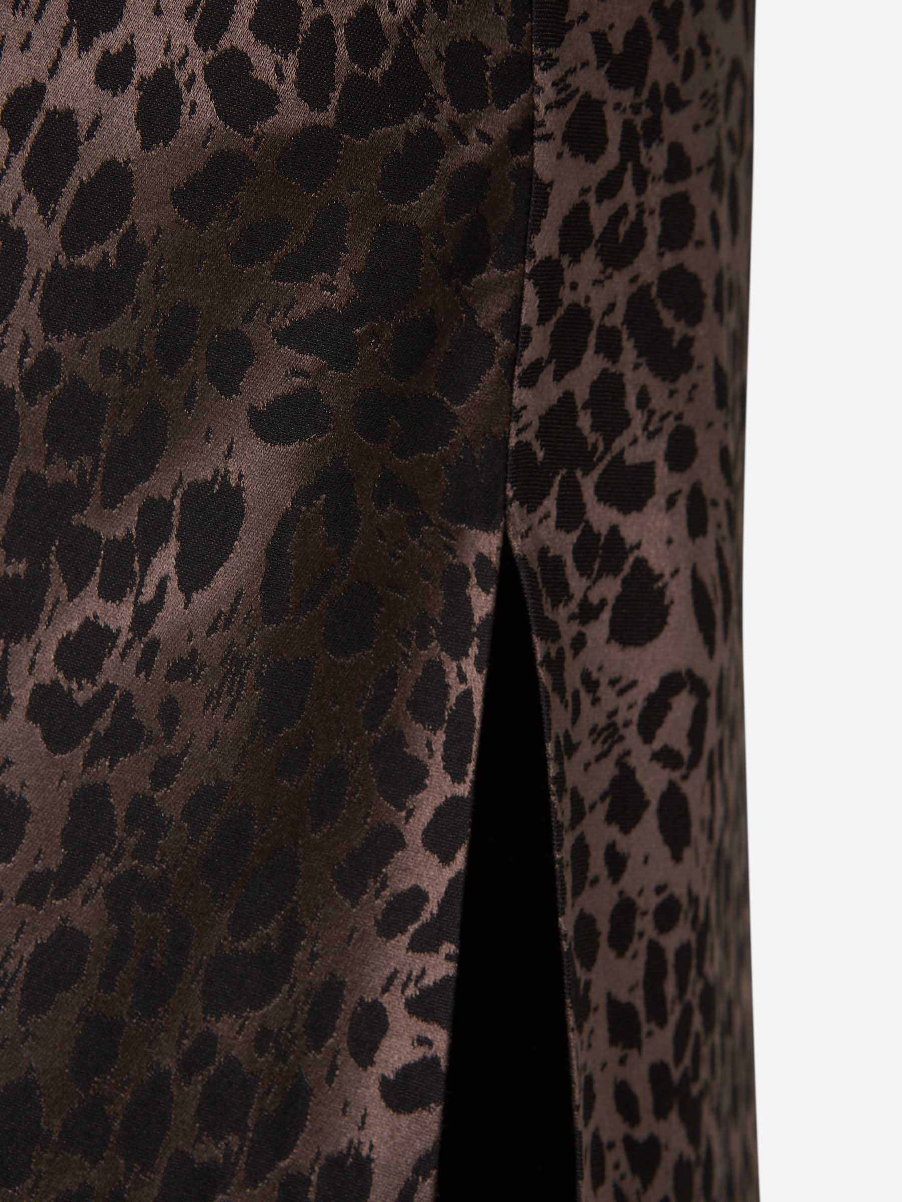 Outlet online McQueen Mujer Vestido Maxi Motivo Leopardo color Negro sku 721-000332 01 - Foto 5