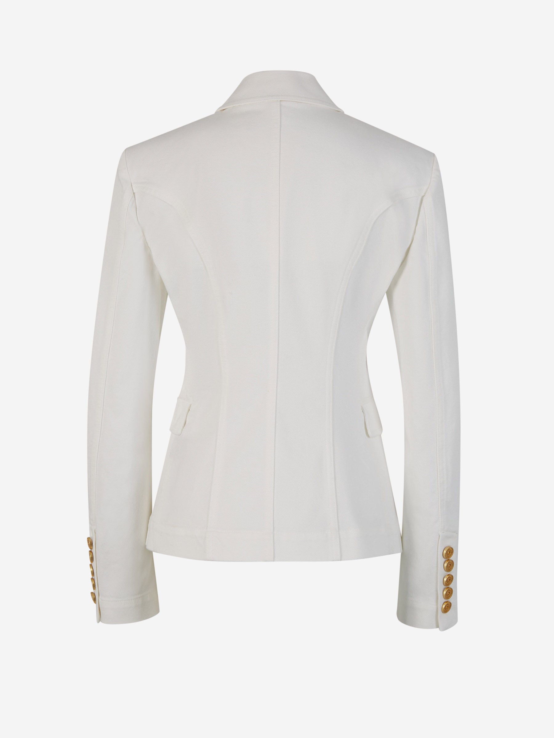 Outlet online Balmain Mujer Blazer Denim Botones color Blanco sku 741-002076 01 - Foto 3