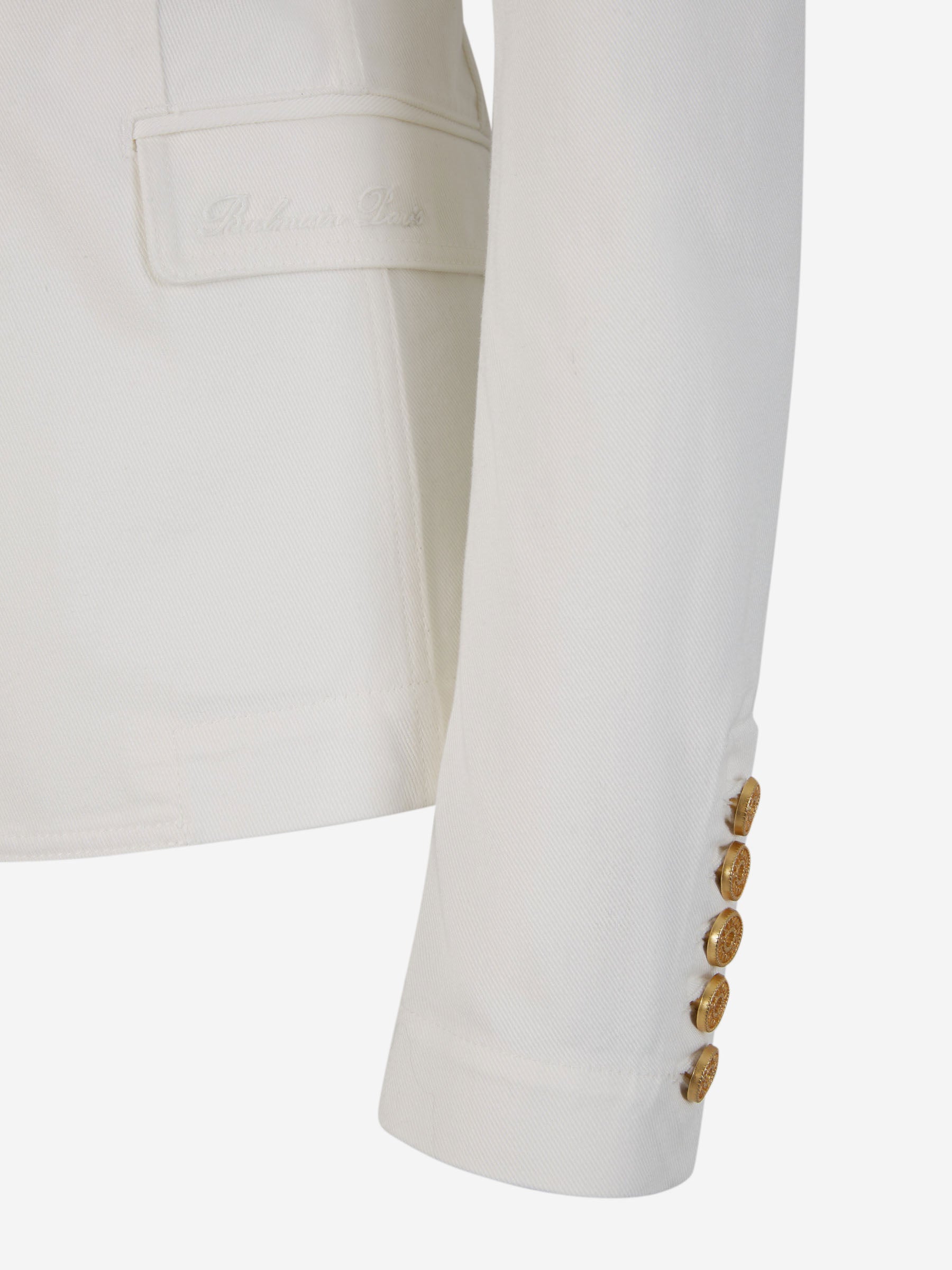 Outlet online Balmain Mujer Blazer Denim Botones color Blanco sku 741-002076 01 - Foto 5