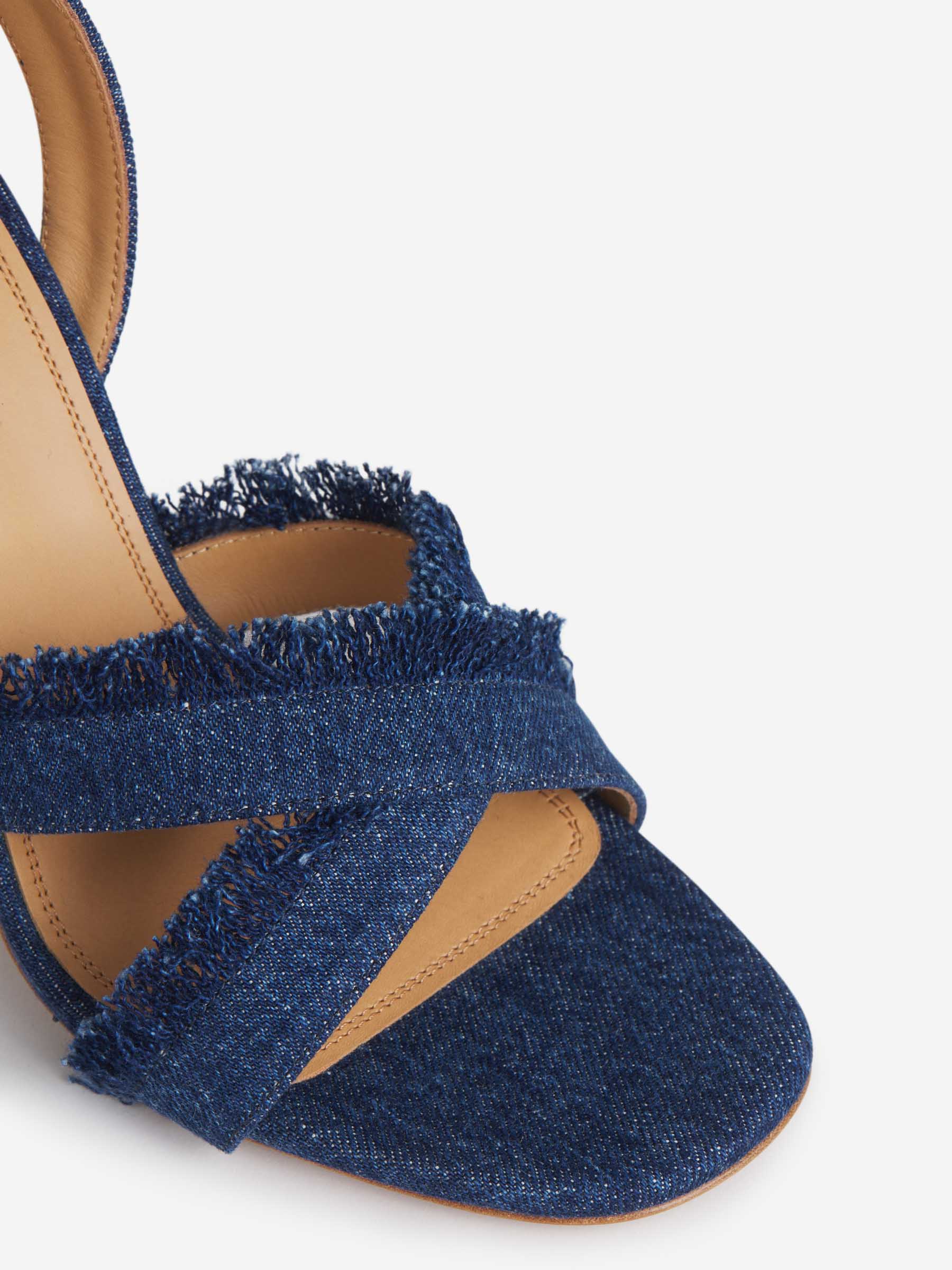 Outlet online Off-White Mujer Sandalias Denim Slingback color Azul Denim sku 800-005188 01 - Foto 5