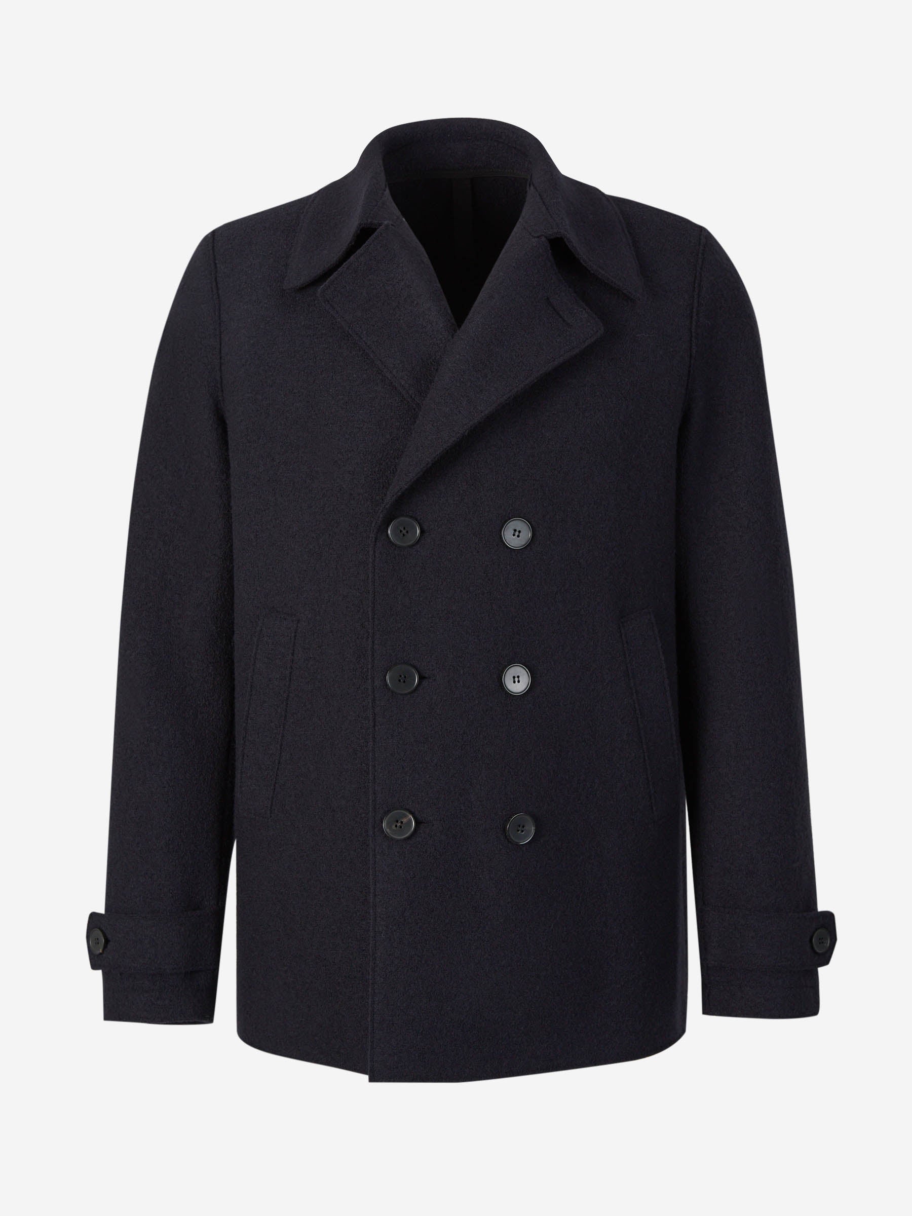 Harris Wharf Abrigo Cruzado Lana color Negro sku 502-001539 02 - Foto 1