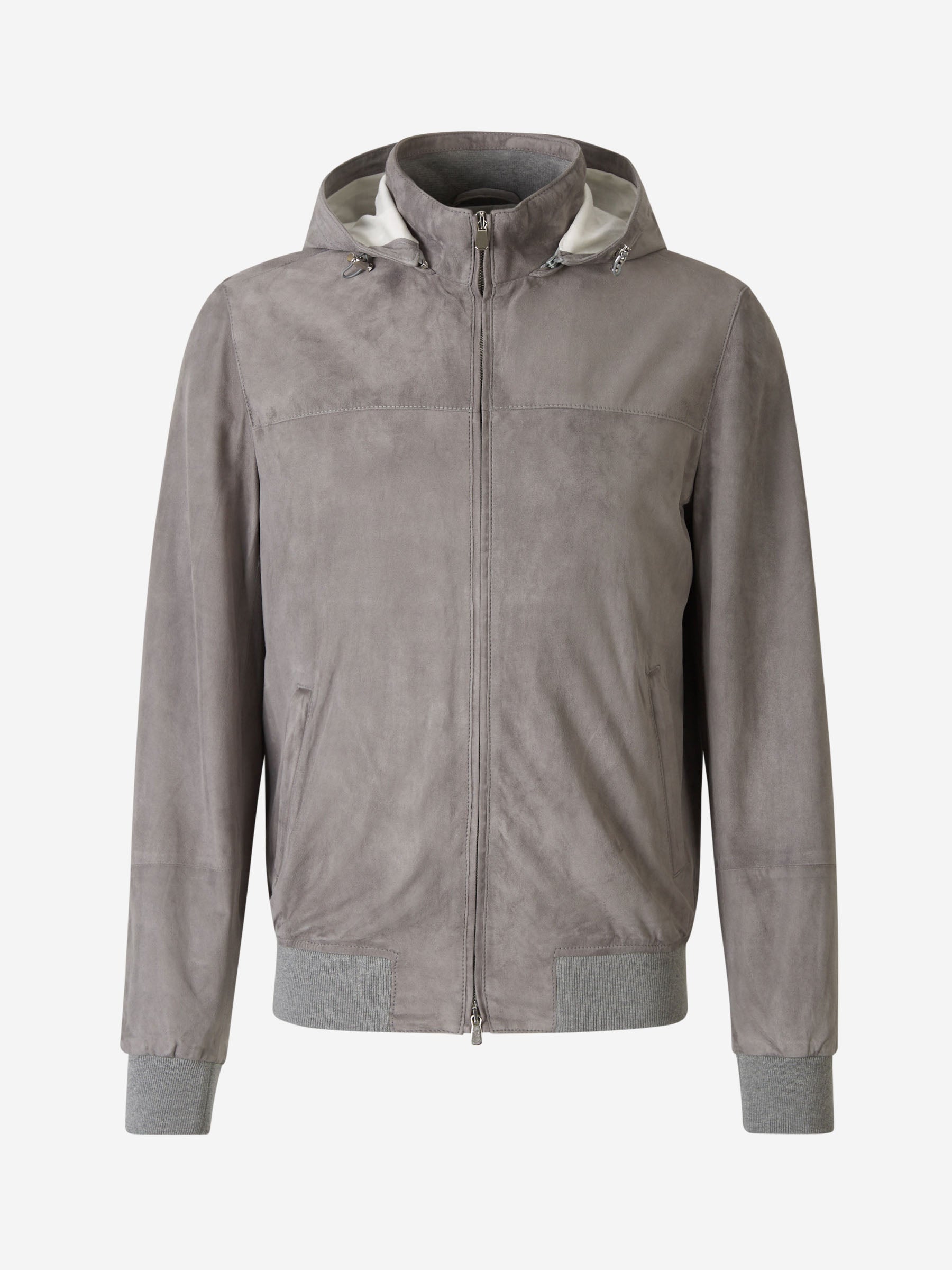 Outlet online Santa Eulalia Hombre Chaqueta Piel Ante color Gris Piedra sku 511-000613 01 - Foto 1