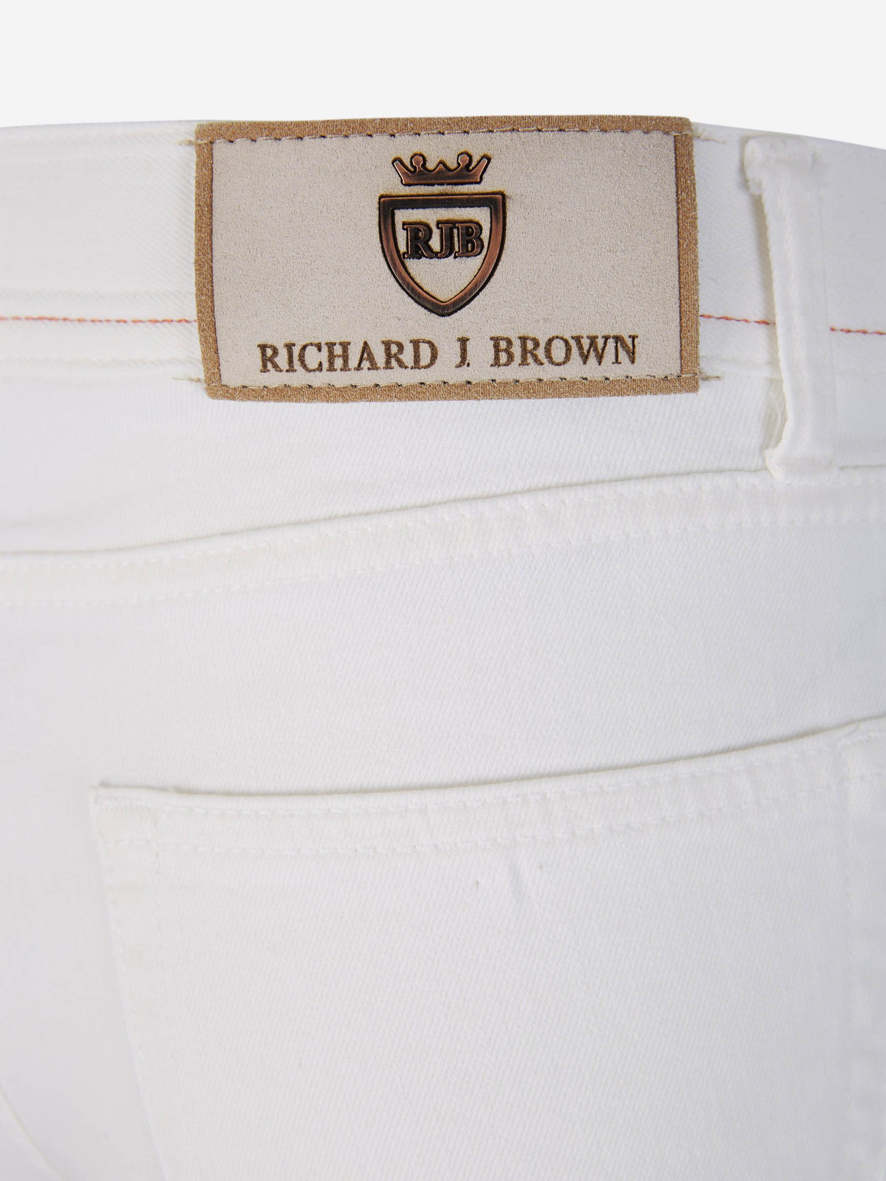 Outlet online Richard J. Brown Hombre Pantalones 5 Bolsillos color Blanco sku 522-002569 01 - Foto 5