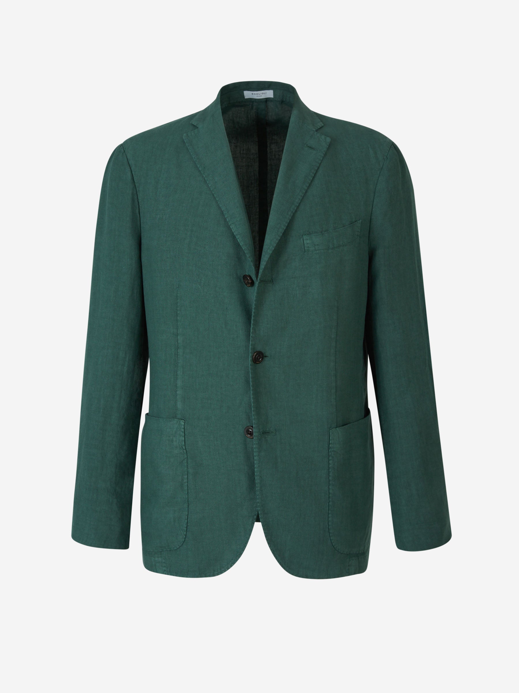 Outlet online Boglioli Hombre Americana Recta Lino color Verde Oscuro sku 302-003451 01 - Foto 1