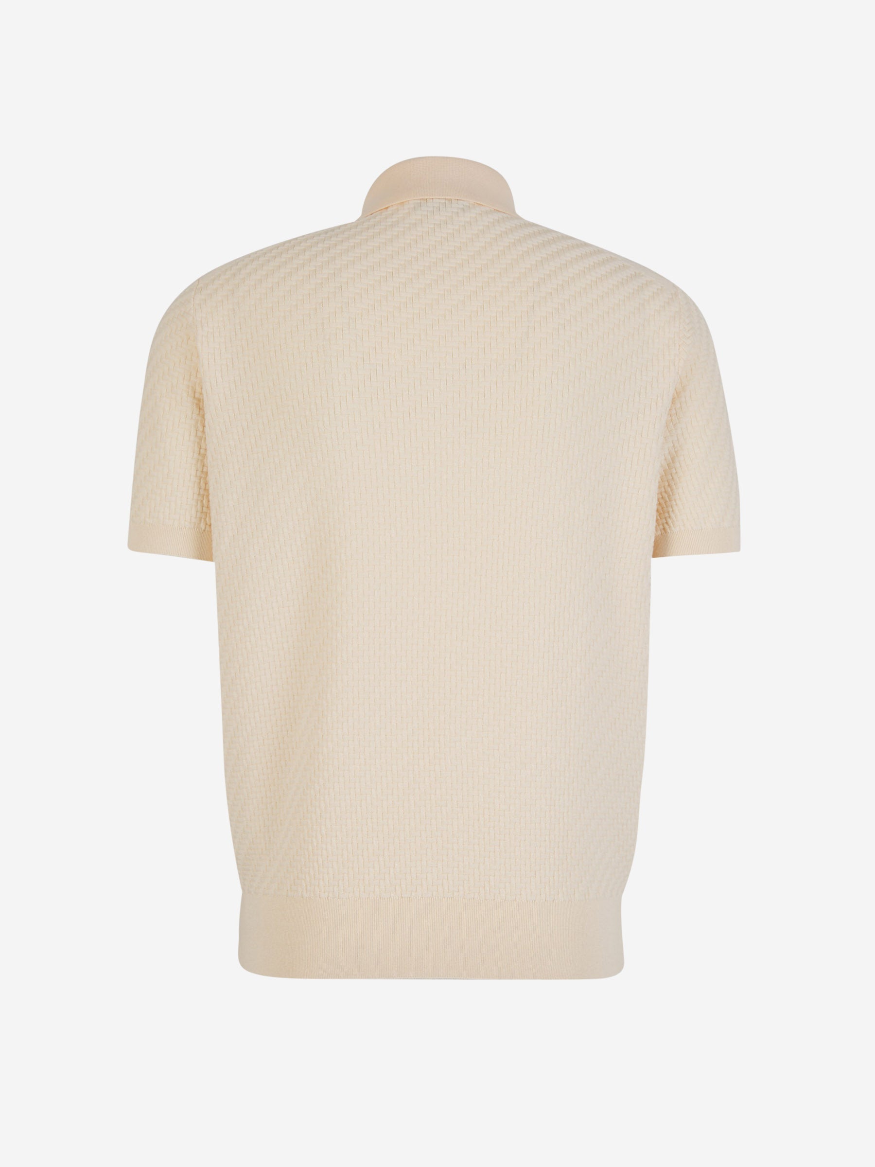 Outlet online Brioni Hombre Polo Punto Texturizado color Naranja Claro sku 552-001447 02 - Foto 2