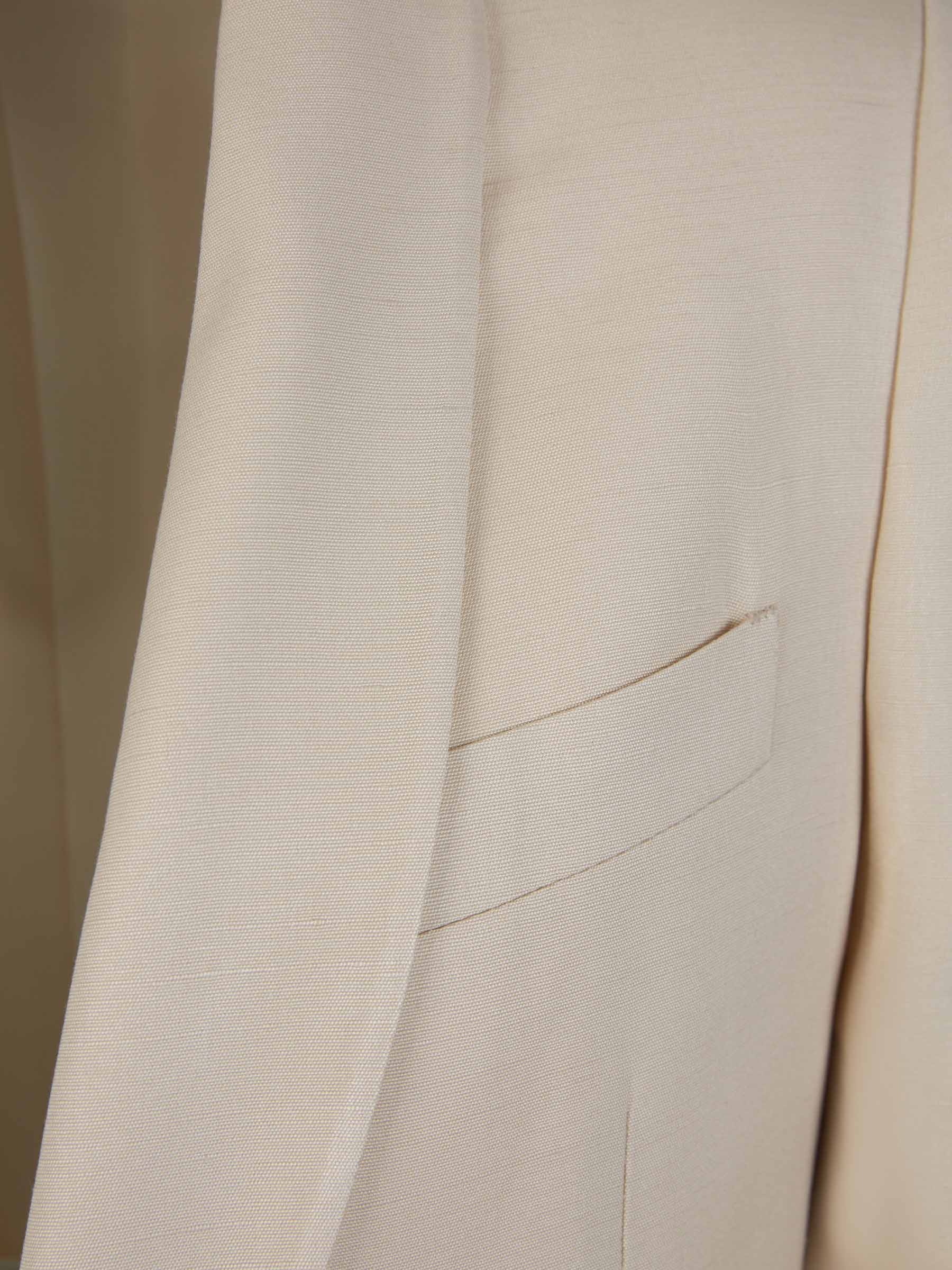 Outlet online Lardini Hombre Americana Lisa Viscosa color Crema sku 331-000126 01 - Foto 3