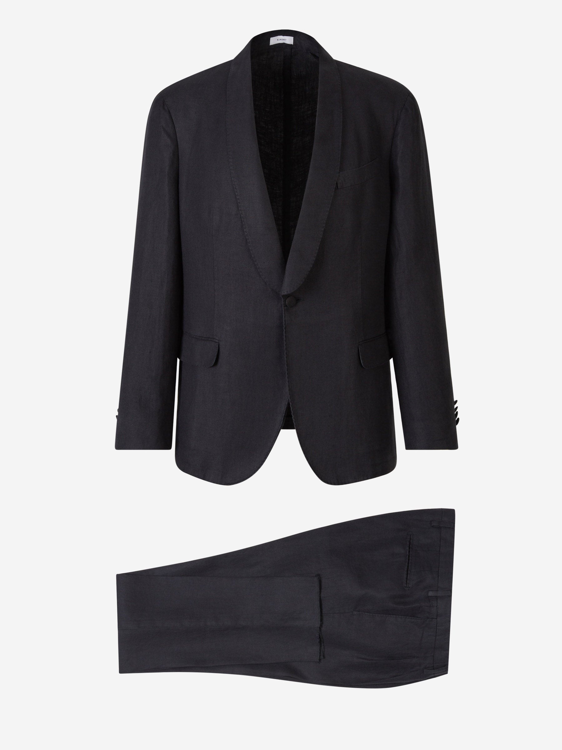 Outlet online Boglioli Hombre Traje Liso Lino color Azul Marino sku 312-002795 02 - Foto 1