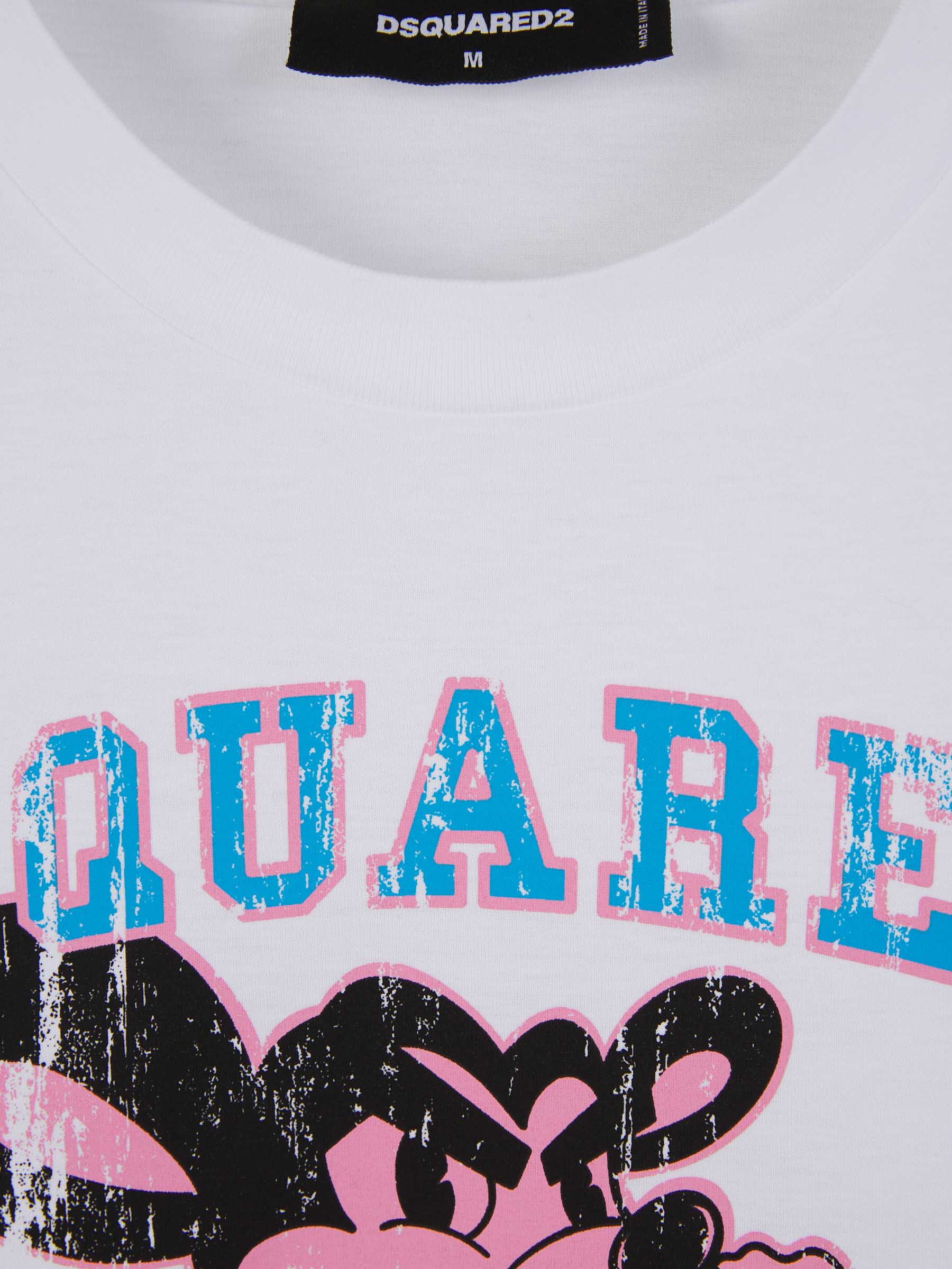 Outlet online Dsquared2 Hombre Camiseta Estampada GYM color Blanco sku 553-003651 01 - Foto 3