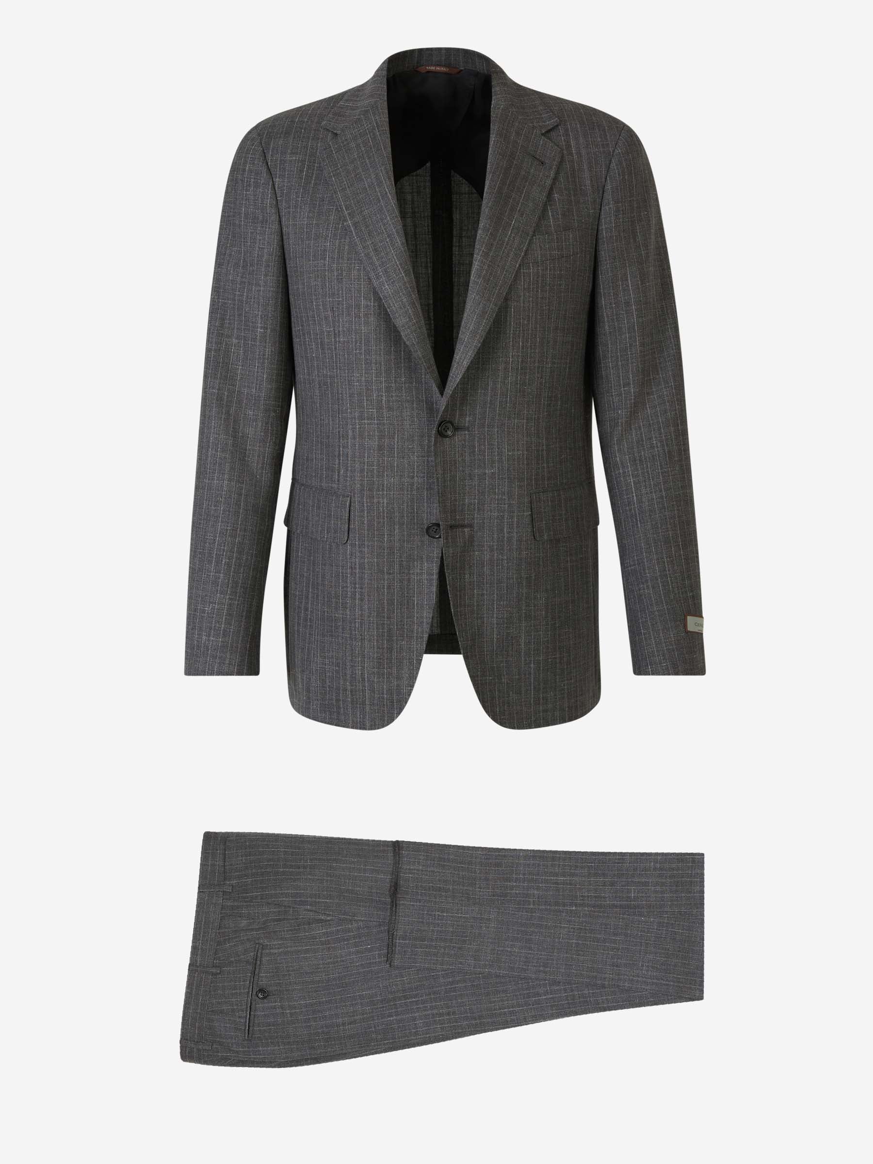 Outlet online Canali Hombre Traje Texturizado Lana color Gris Antracita sku 312-002804 01 - Foto 1