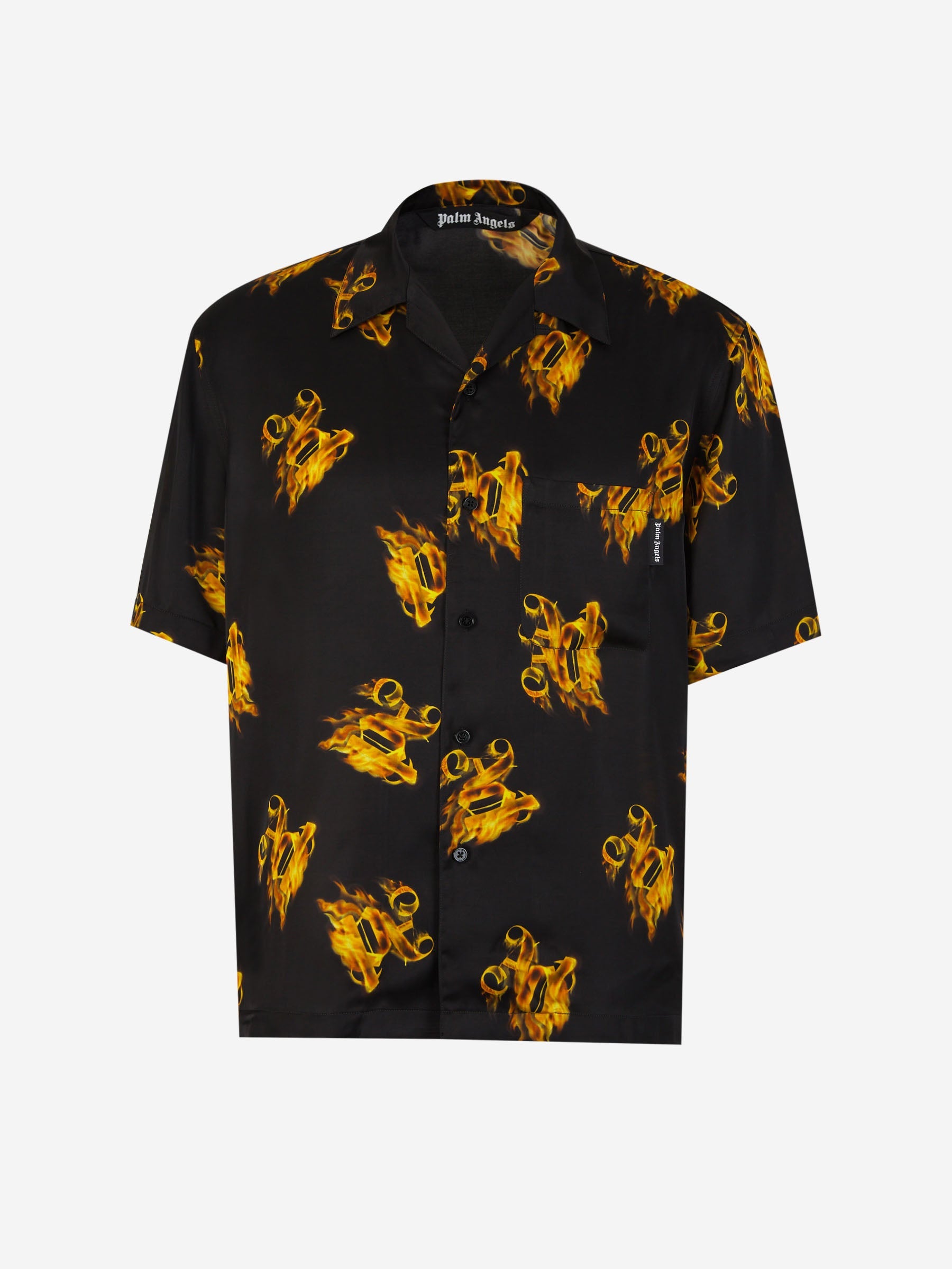Outlet online Palm Angels Hombre Camisa Logo Burning color Negro sku 532-000562 01 - Foto 1