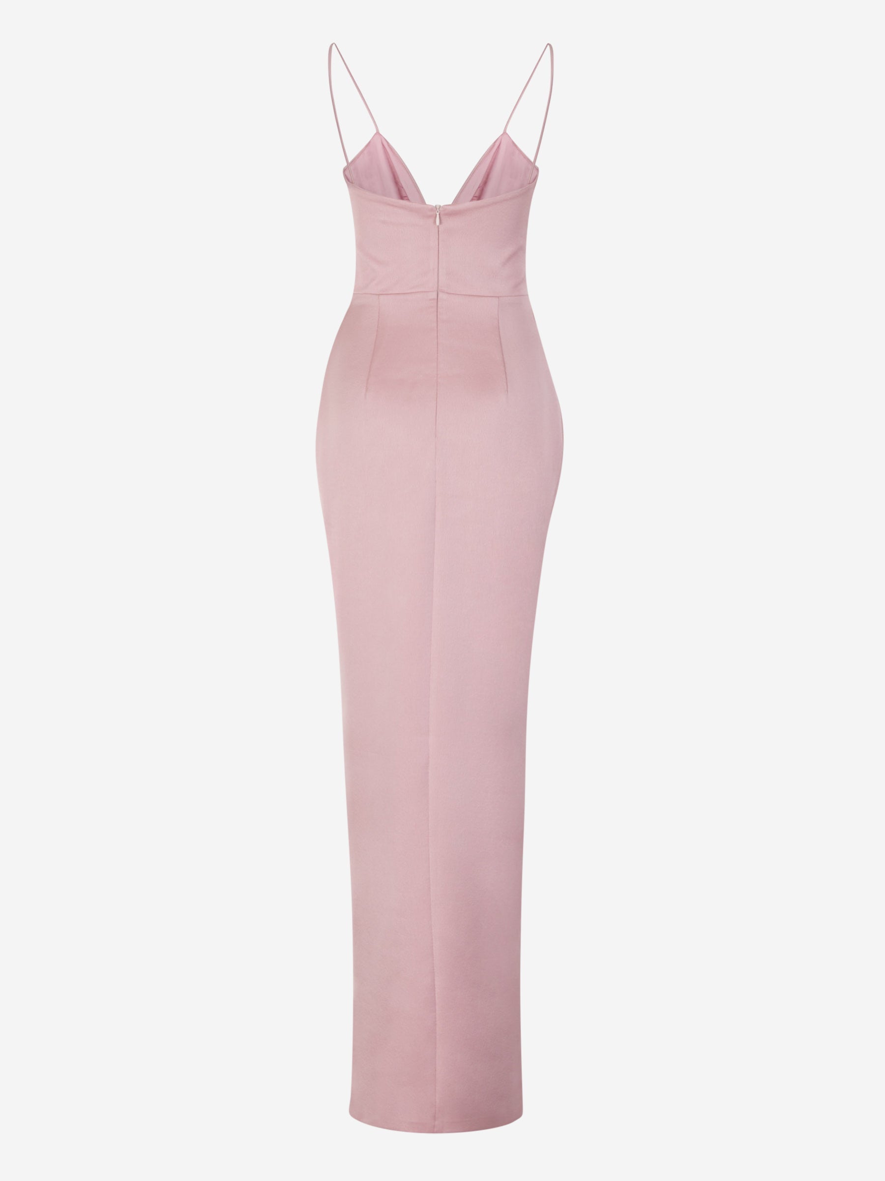 Outlet online Rasario Mujer Vestido Maxi Satén color Rosa Palo sku 732-001364 01 - Foto 3