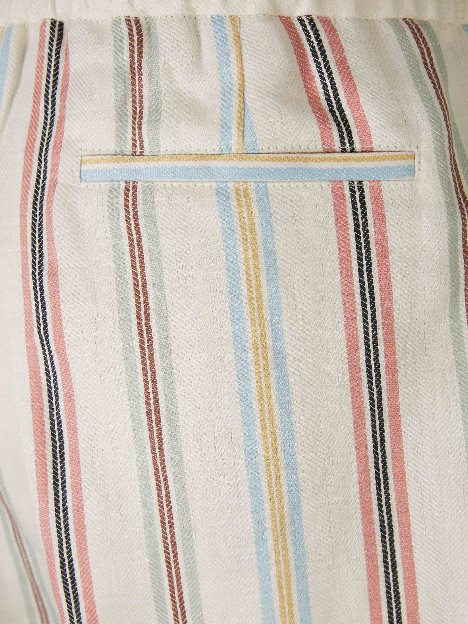 Outlet online Etro Hombre Pantalones Motivo Rayas Lino color Multicolor sku 521-003007 01 - Foto 4
