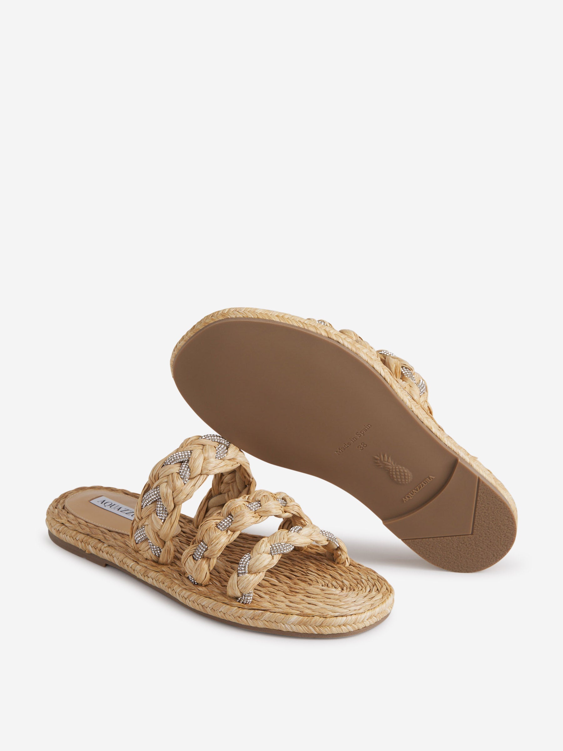 Outlet online Aquazzura Mujer Sandalias Costera Rafia color Beis sku 800-005266 02 - Foto 4