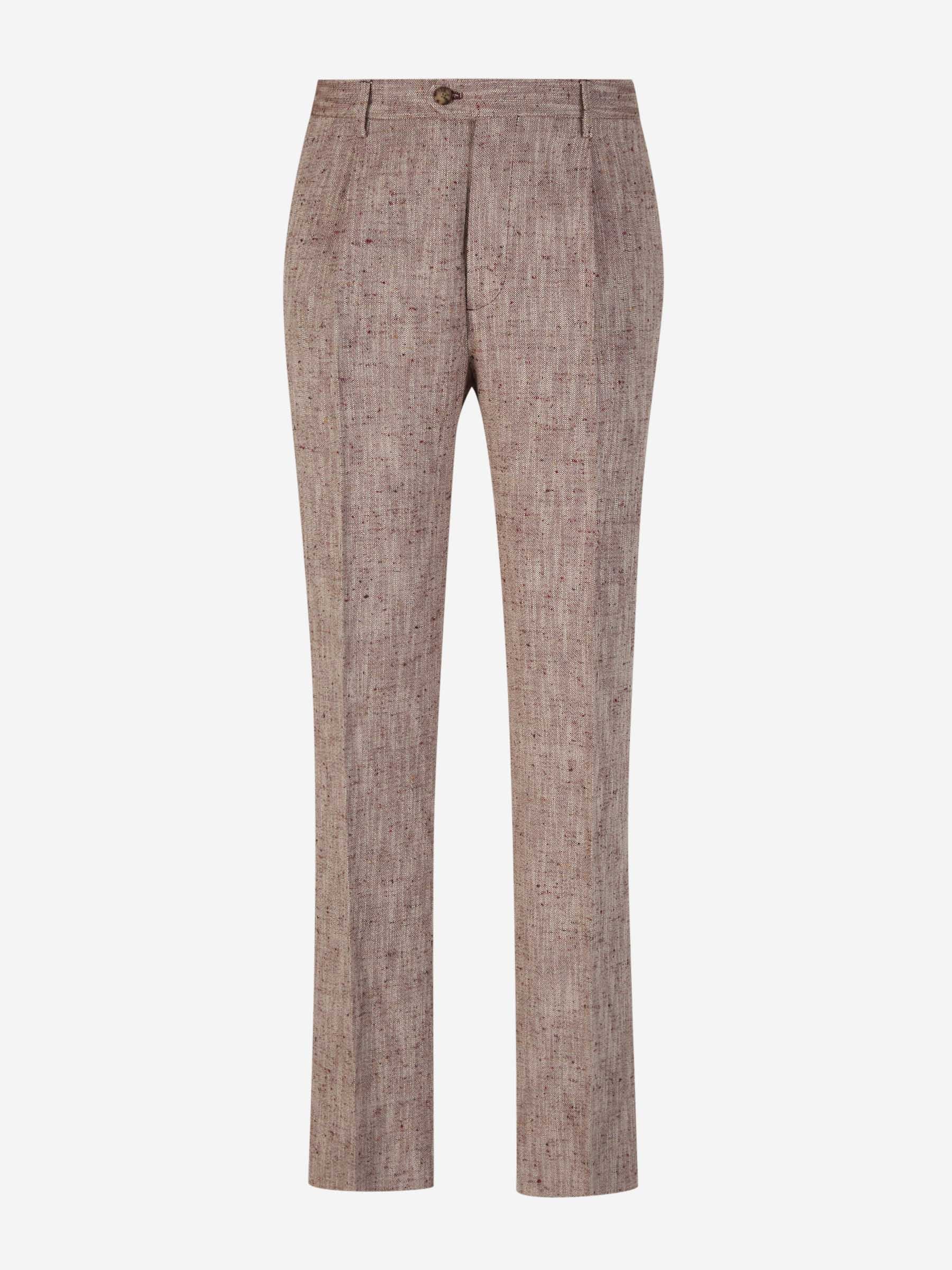 Outlet online Etro Hombre Pantalones Formales Texturizados color Burdeos sku 521-003008 01 - Foto 1