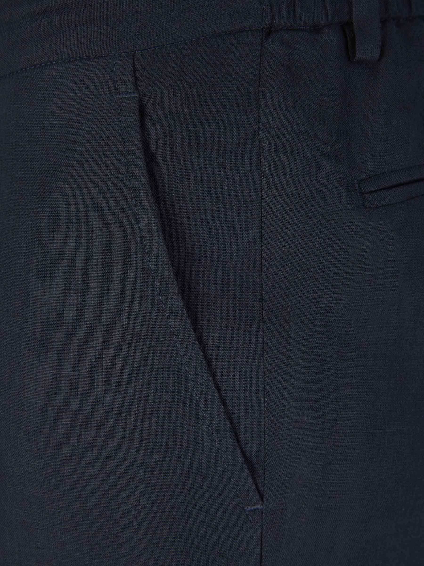 Outlet online Gran Sasso Hombre Pantalones Cargo Lino color Azul Marino sku 521-003047 02 - Foto 4