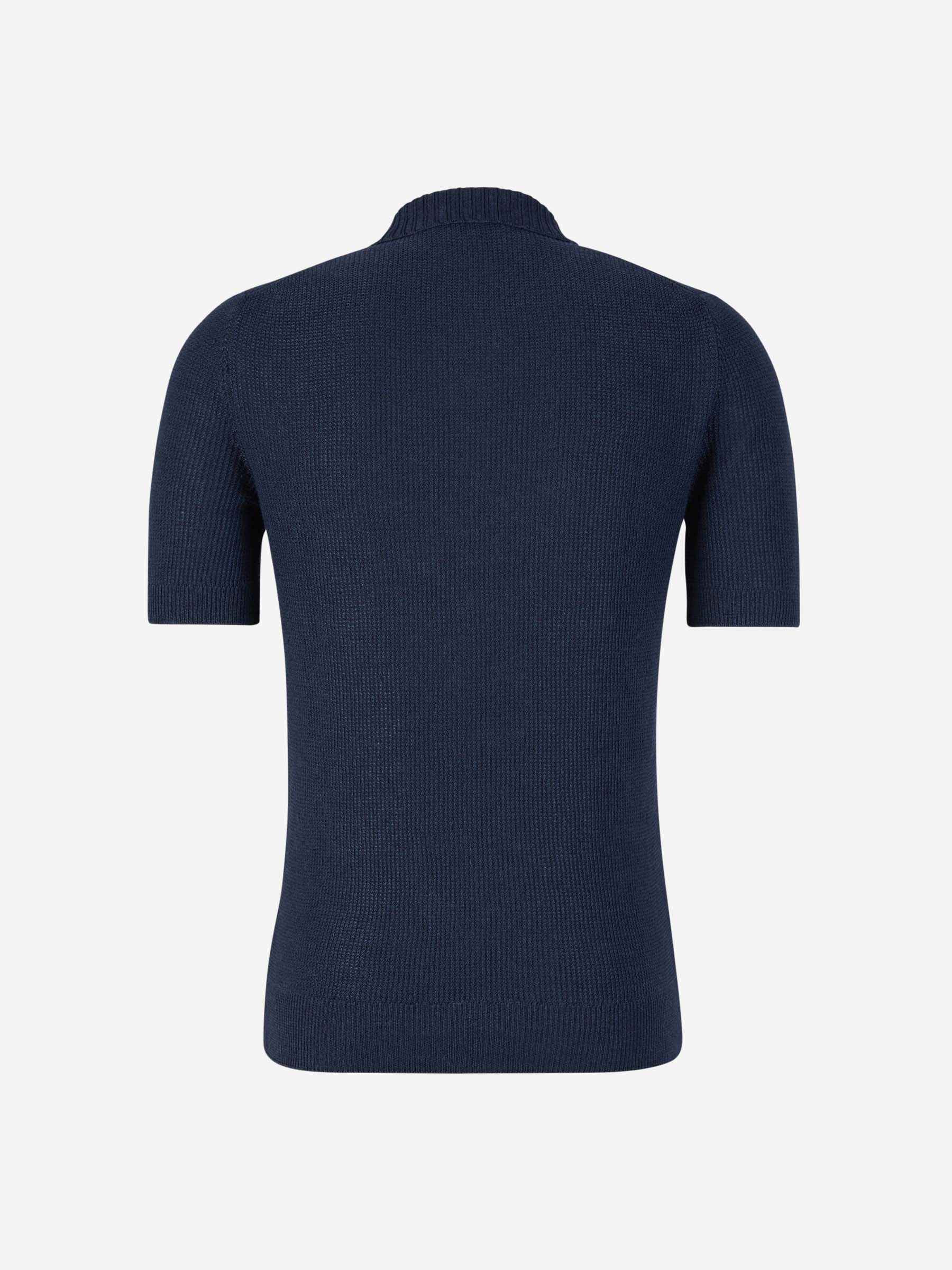 Outlet online Gran Sasso Hombre Polo Skipper Lino color Azul Marino sku 552-001489 04 - Foto 2