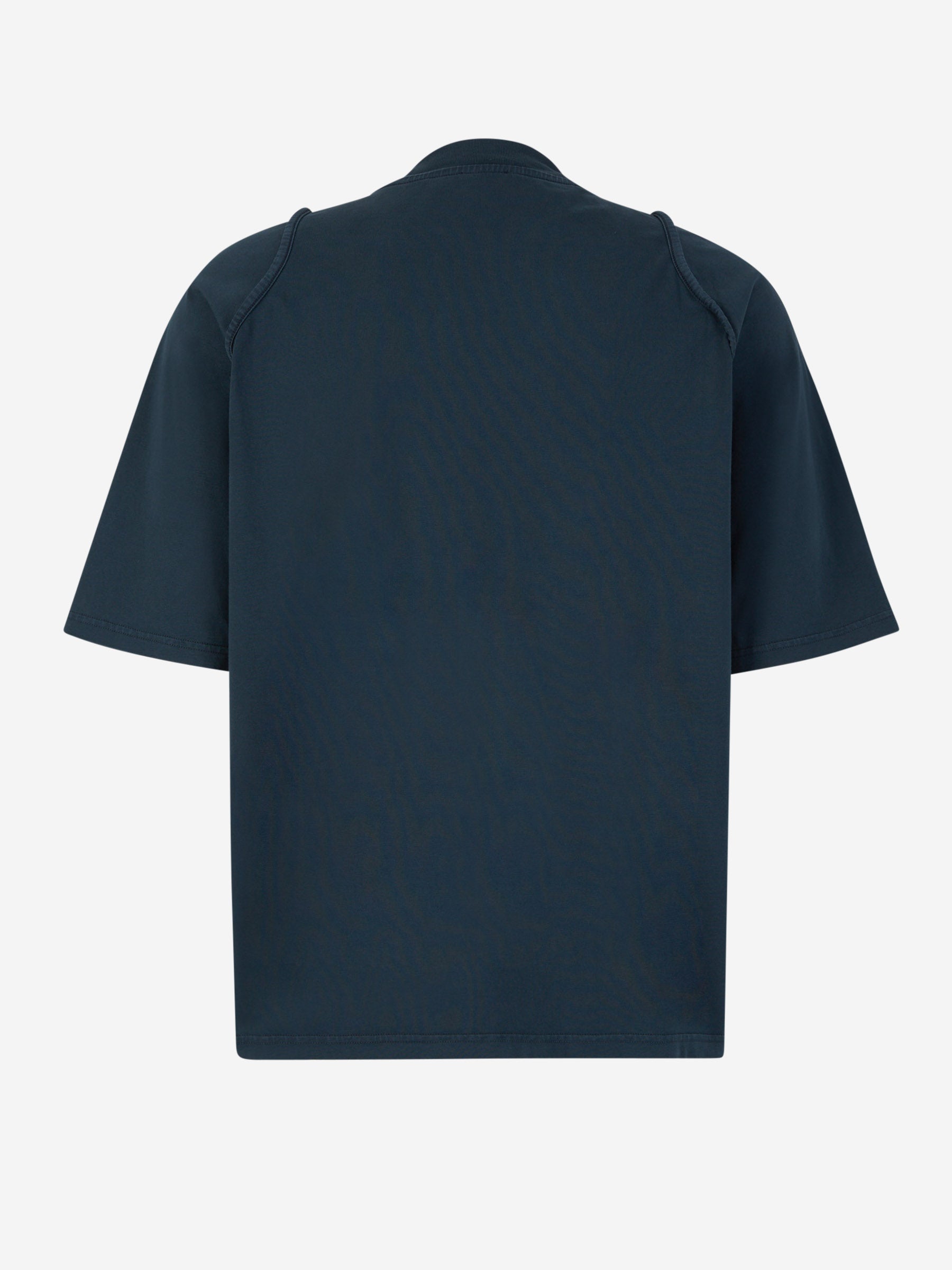 Outlet online Jacquemus Hombre Camiseta Algodón Logo color Azul Noche sku 553-003629 01 - Foto 2