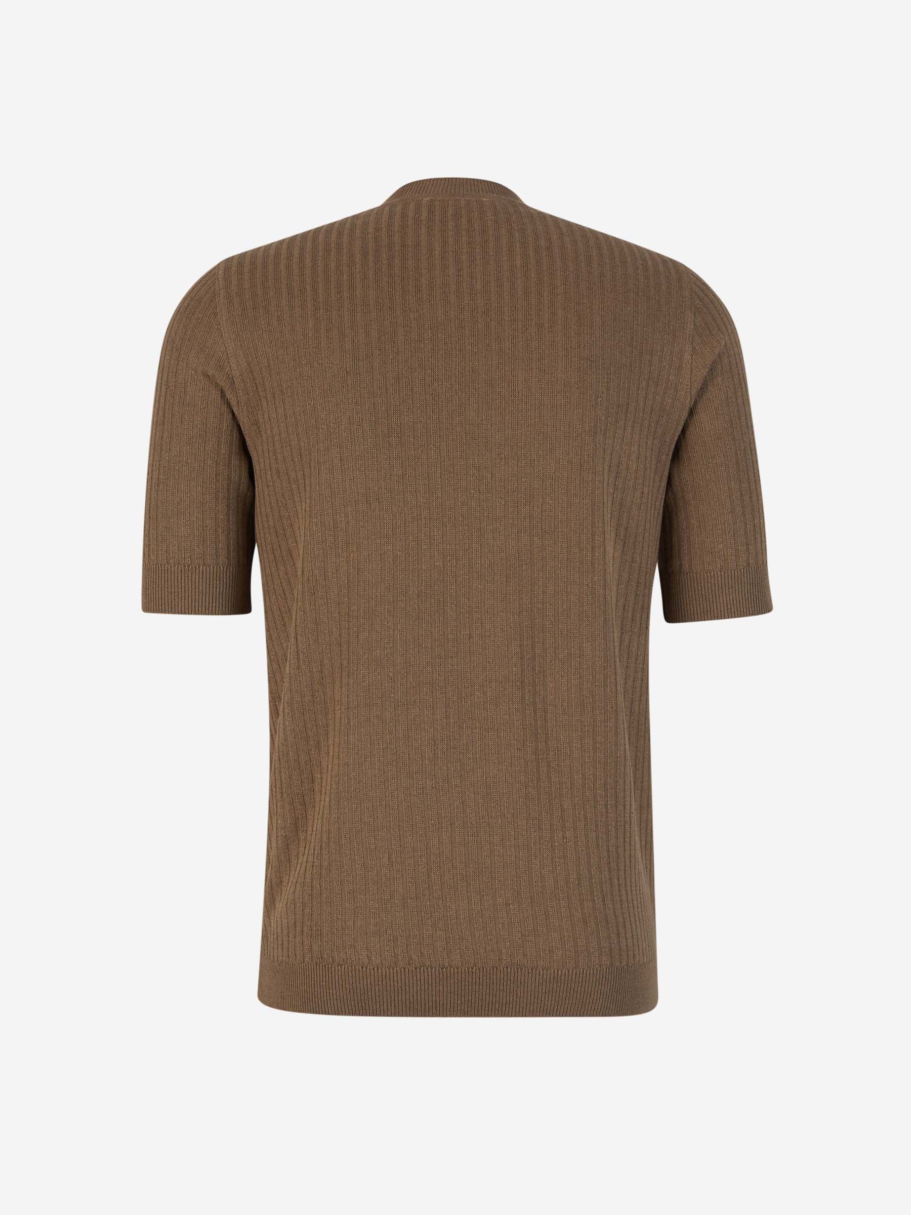 Outlet online Lardini Hombre Camiseta Punto Acanalado color Topo sku 553-003511 02 - Foto 2