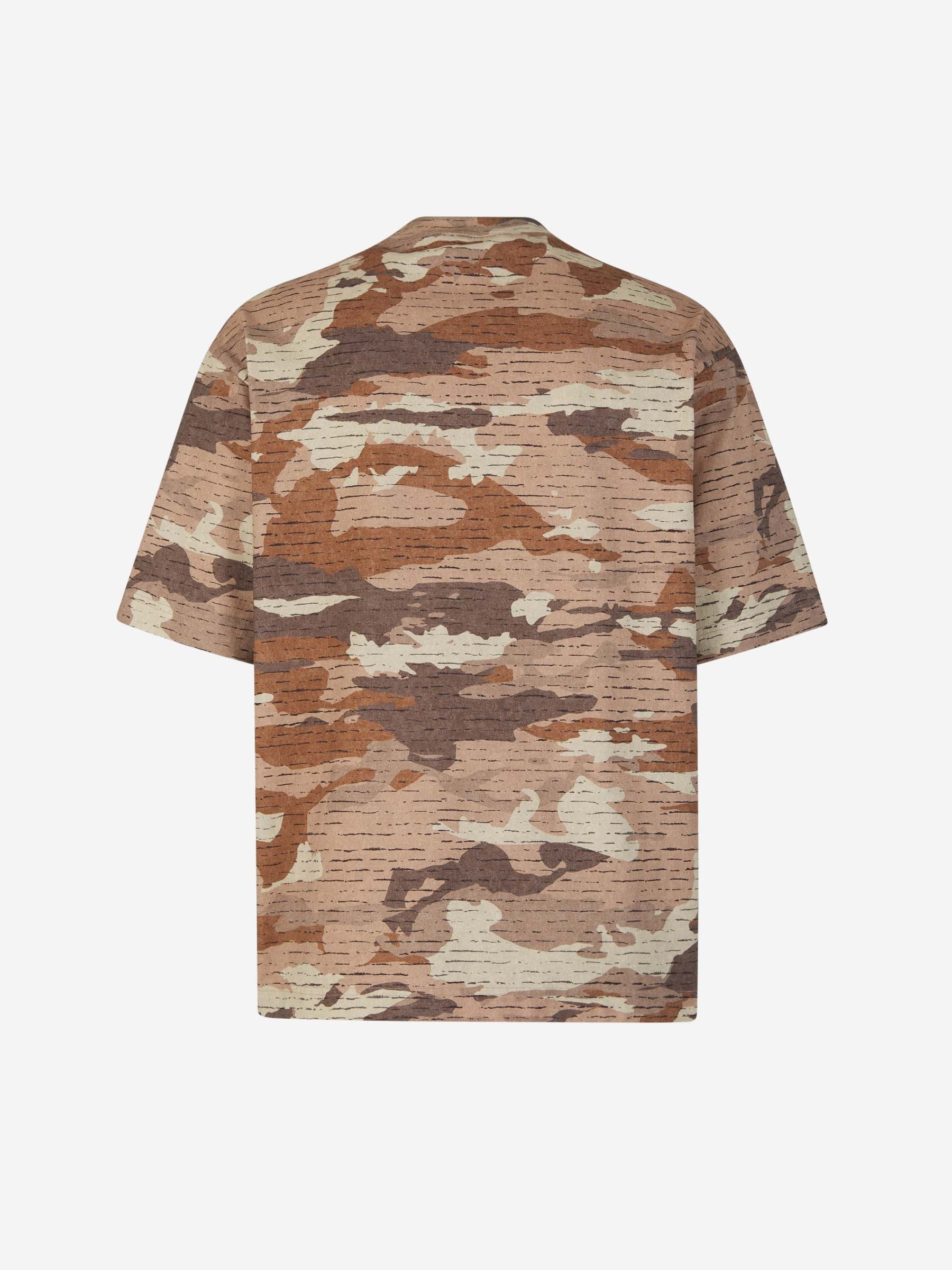 Outlet online Acne Studios Hombre Camiseta Algodón Camuflaje color Marrón sku 553-003525 01 - Foto 2