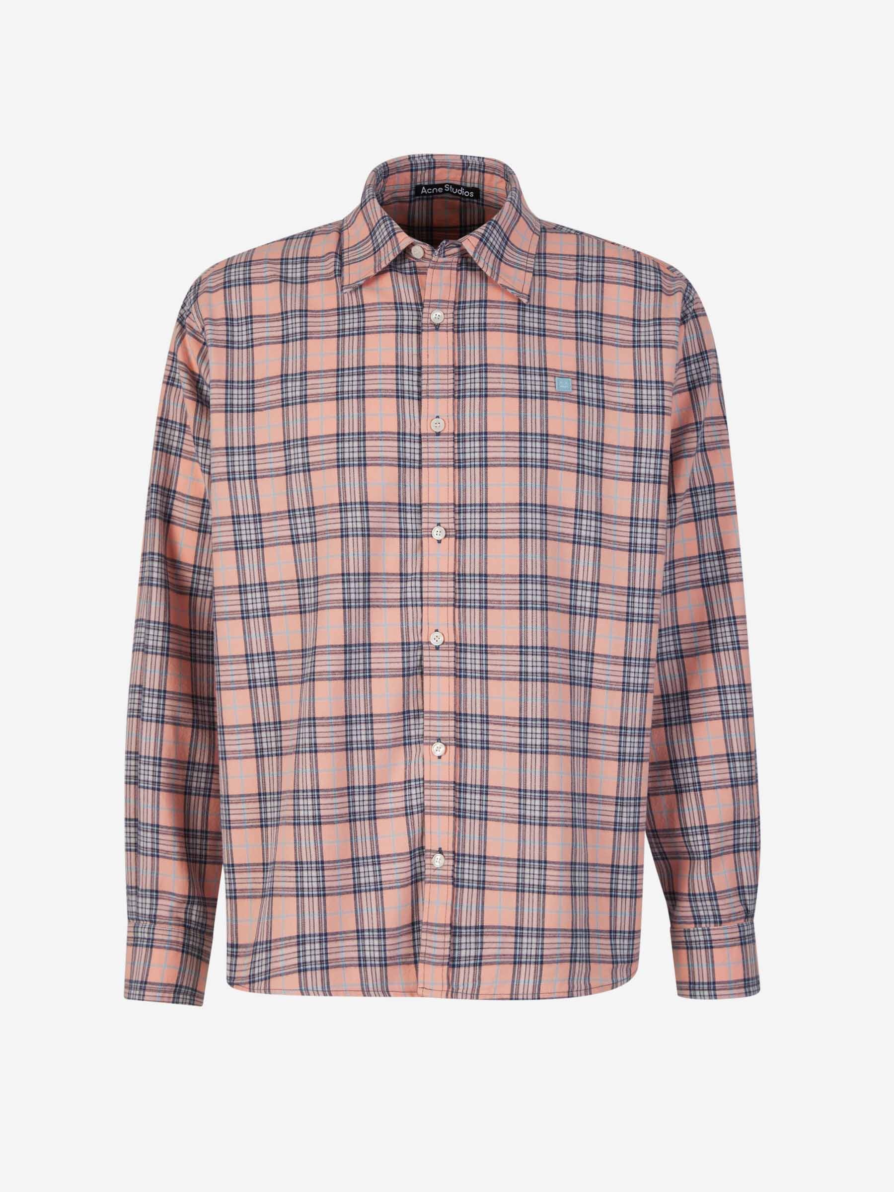 Outlet online Acne Studios Face Hombre Camisa Motivo Cuadros color Salmón sku 531-006141 01 - Foto 1