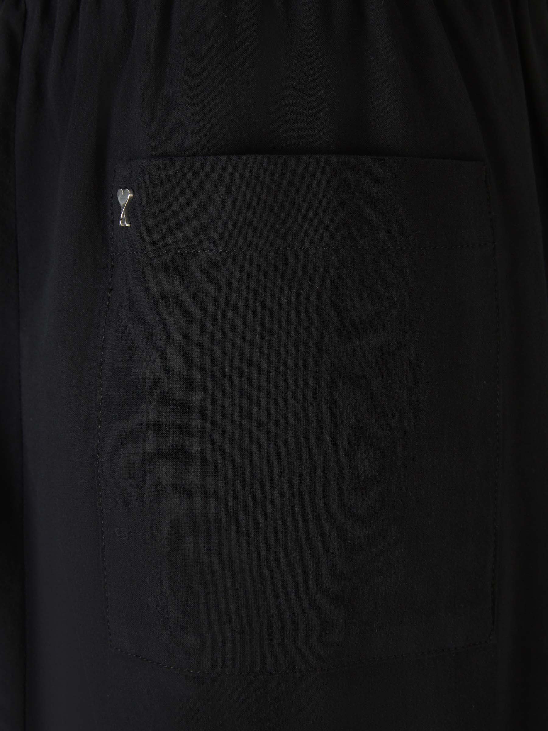 Outlet online Ami Paris Hombre Pantalones Crepé Algodón color Negro sku 521-002999 01 - Foto 4