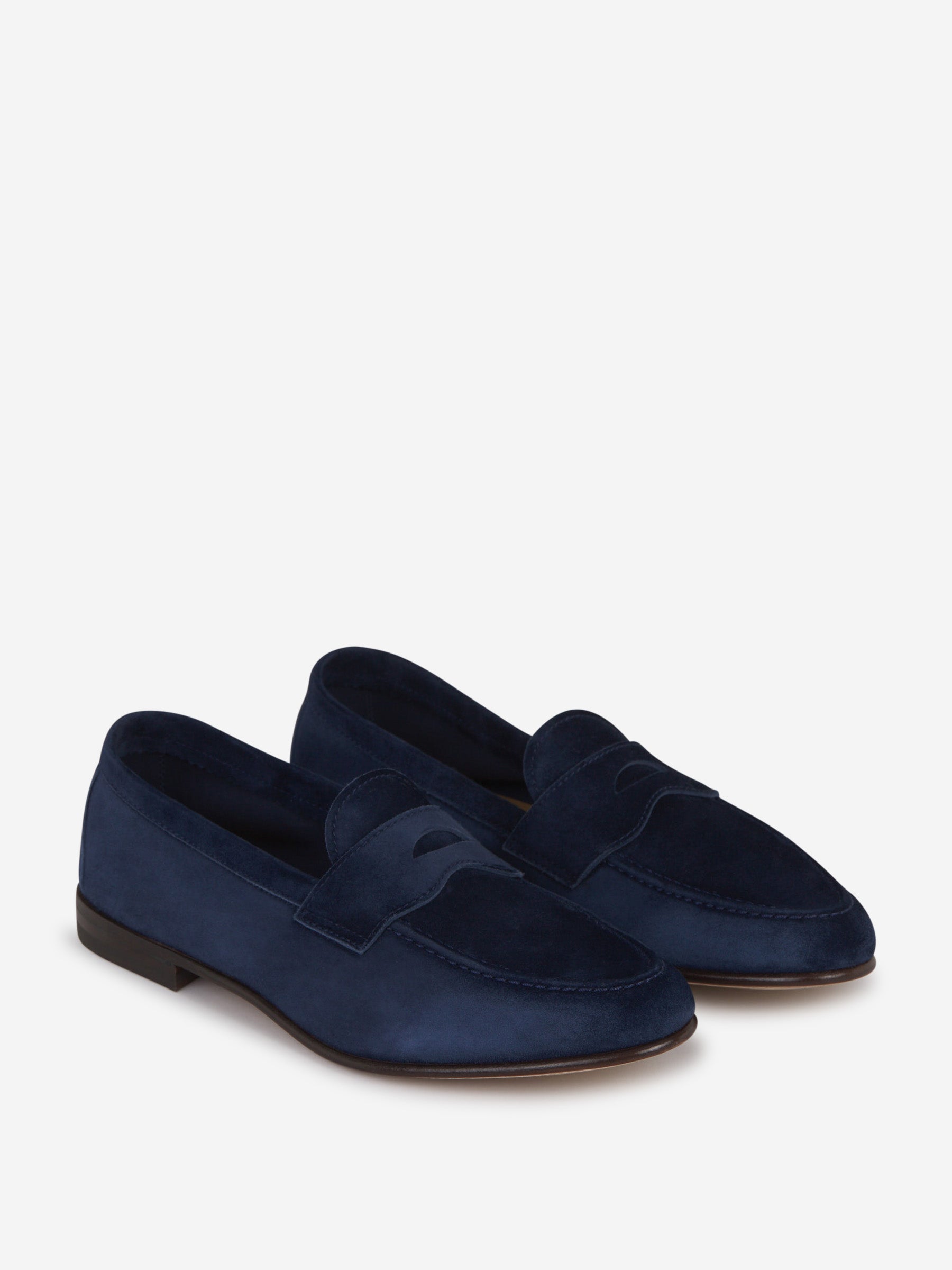 Outlet online Henderson Baracco Hombre Mocasines Piel Ante color Azul Marino sku 611-004393 02 - Foto 2
