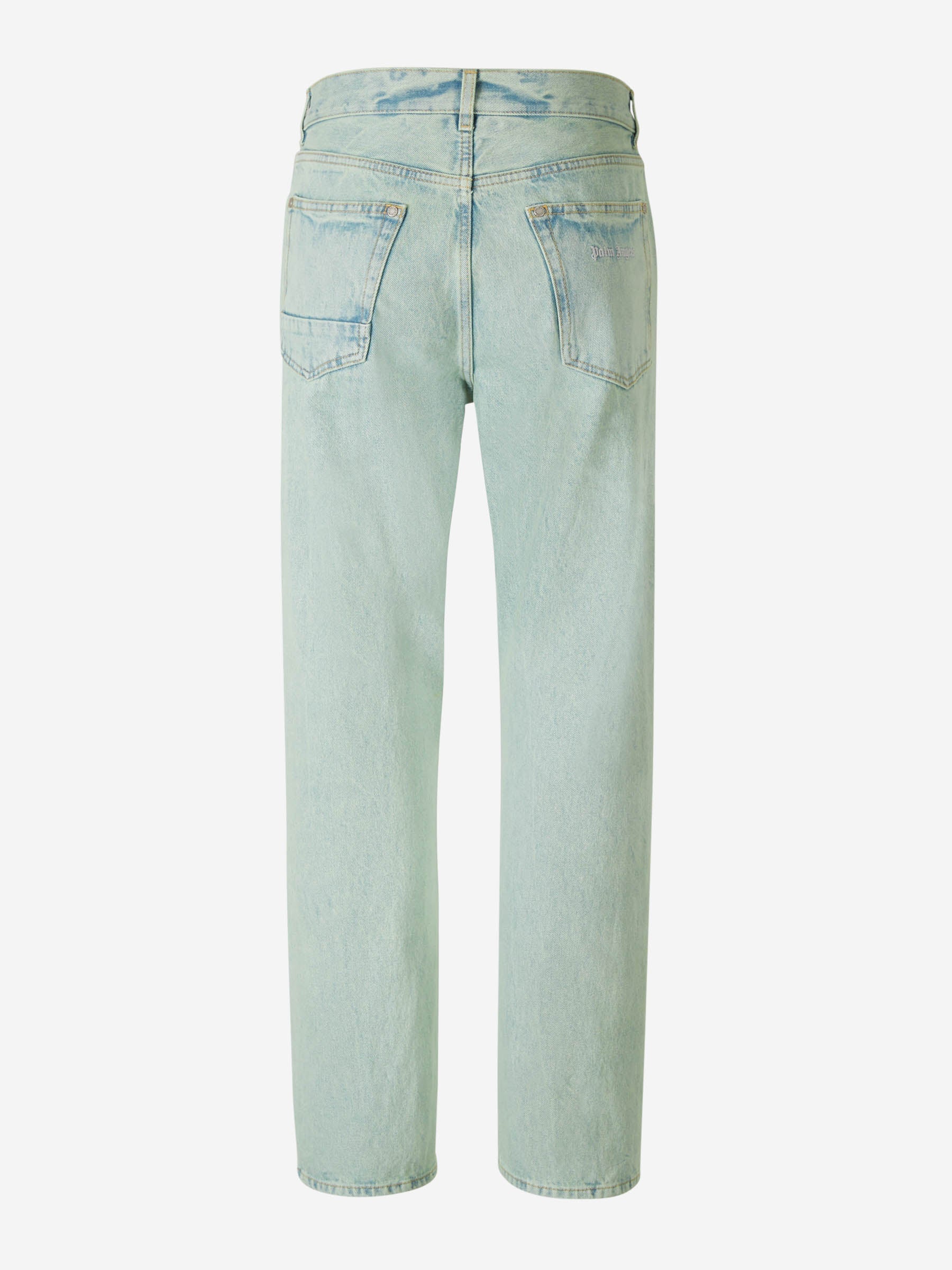 Outlet online Palm Angels Hombre Jeans Straight Fit color Azul Denim sku 522-002588 01 - Foto 2
