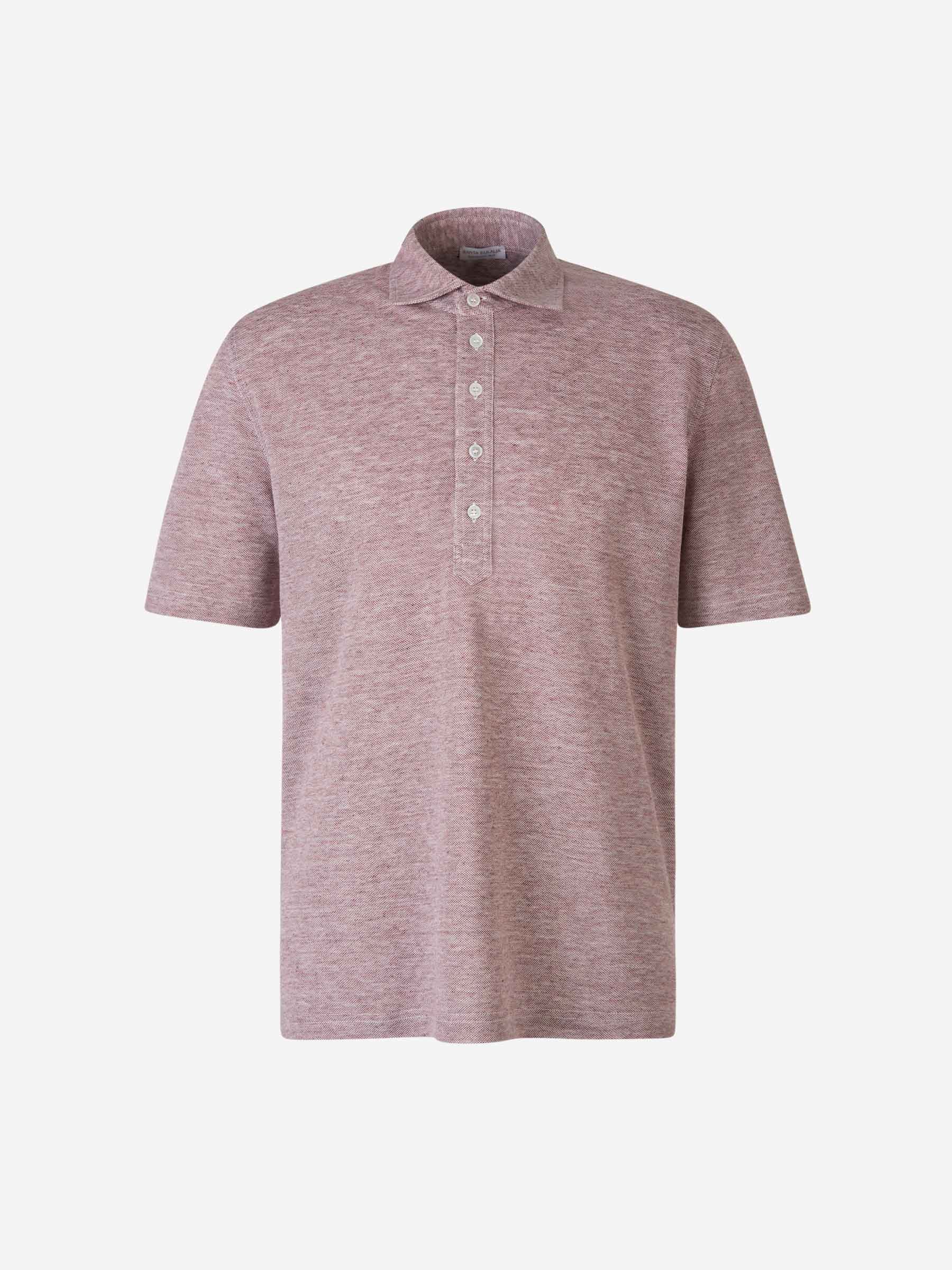 Outlet online Santa Eulalia Hombre Polo Piqué Lino color Burdeos sku 552-001482 03 - Foto 1