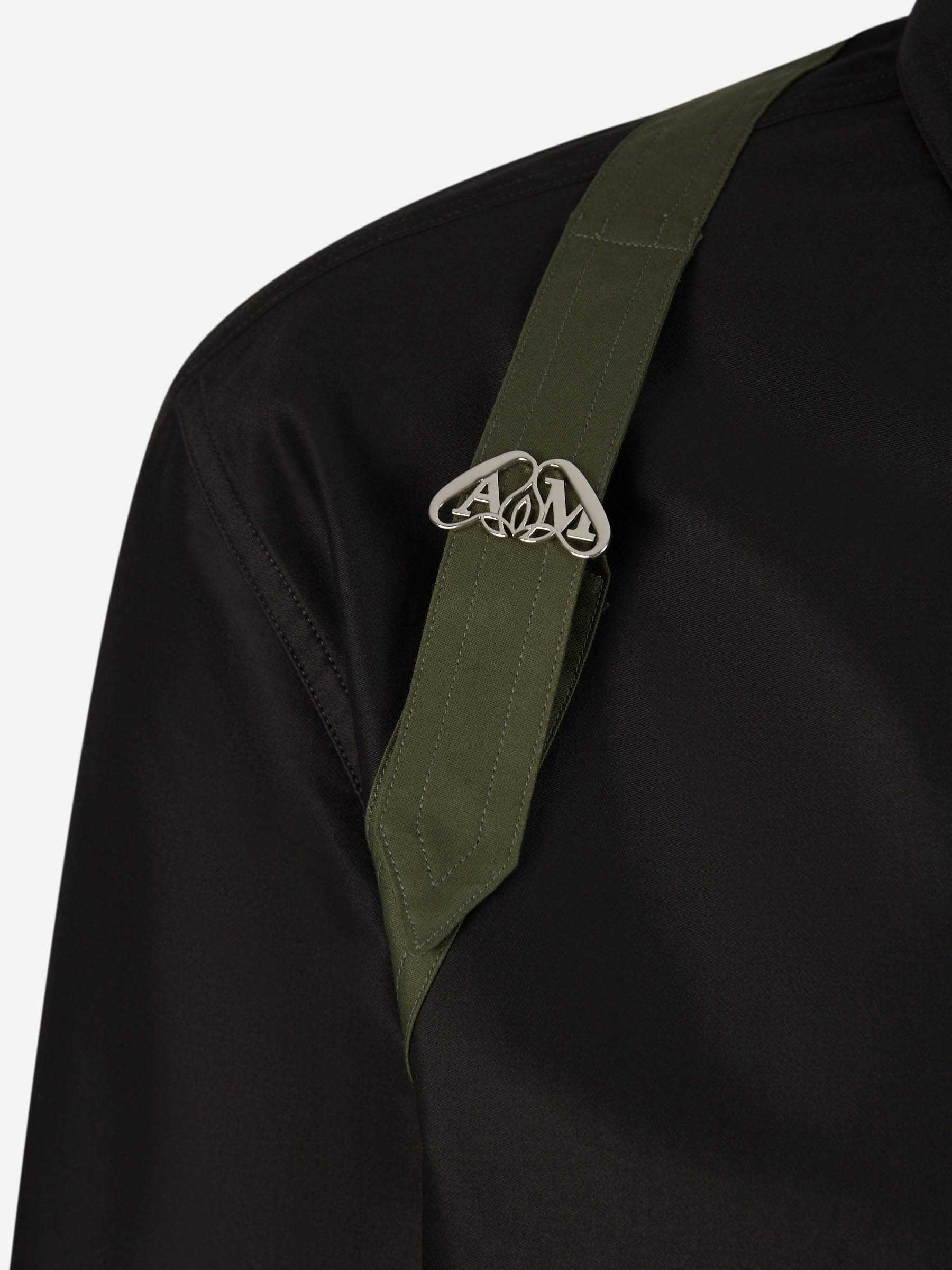 Outlet online McQueen Hombre Camisa Algodón Logo color Negro sku 531-006170 01 - Foto 4