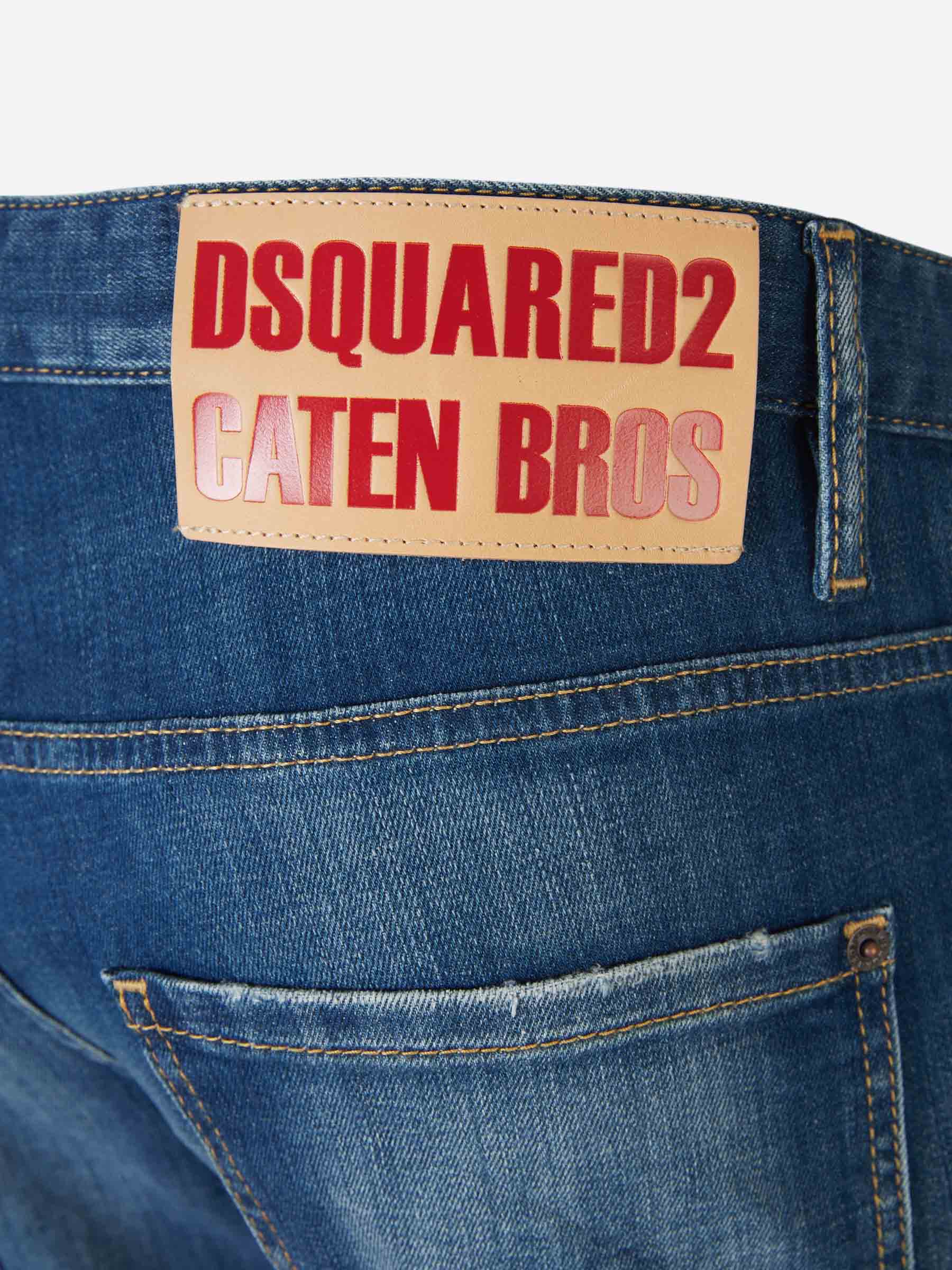 Outlet online Dsquared2 Hombre Jeans Skater Algodón color Azul Denim sku 522-002613 01 - Foto 6