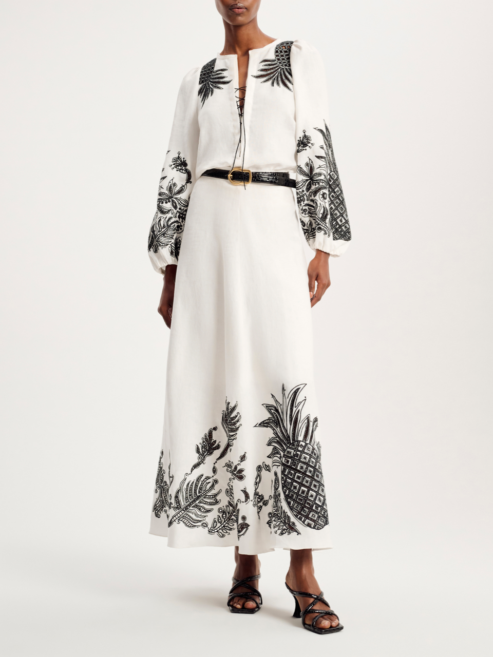 Outlet online Dorothee Schumacher Mujer Falda Midi Lino Texturizada color Blanco sku 750-001456 01 - Foto 1