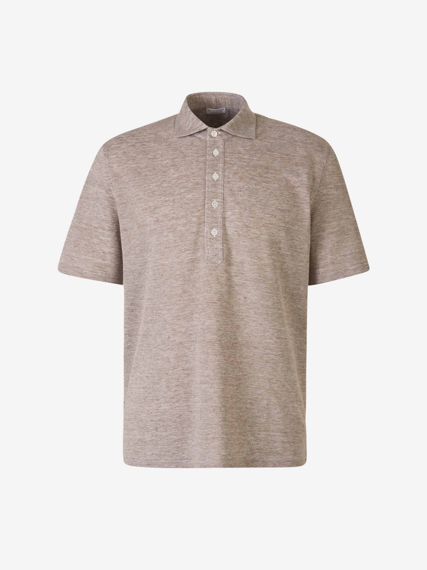 Outlet online Santa Eulalia Hombre Polo Piqué Lino color Beis sku 552-001482 01 - Foto 1