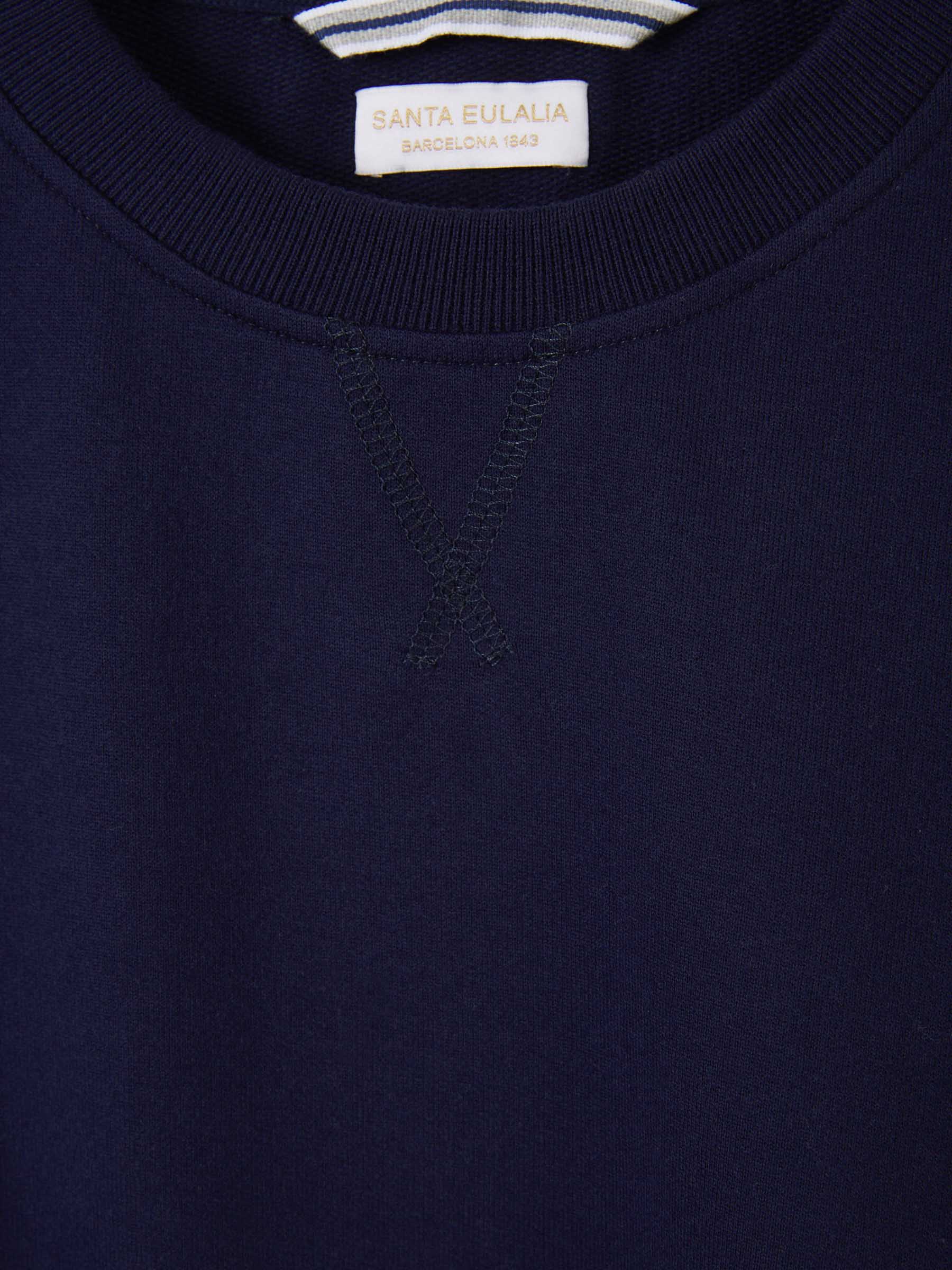 Outlet online Santa Eulalia Hombre Sudadera Lisa Algodón color Azul Marino sku 545-001604 03 - Foto 3