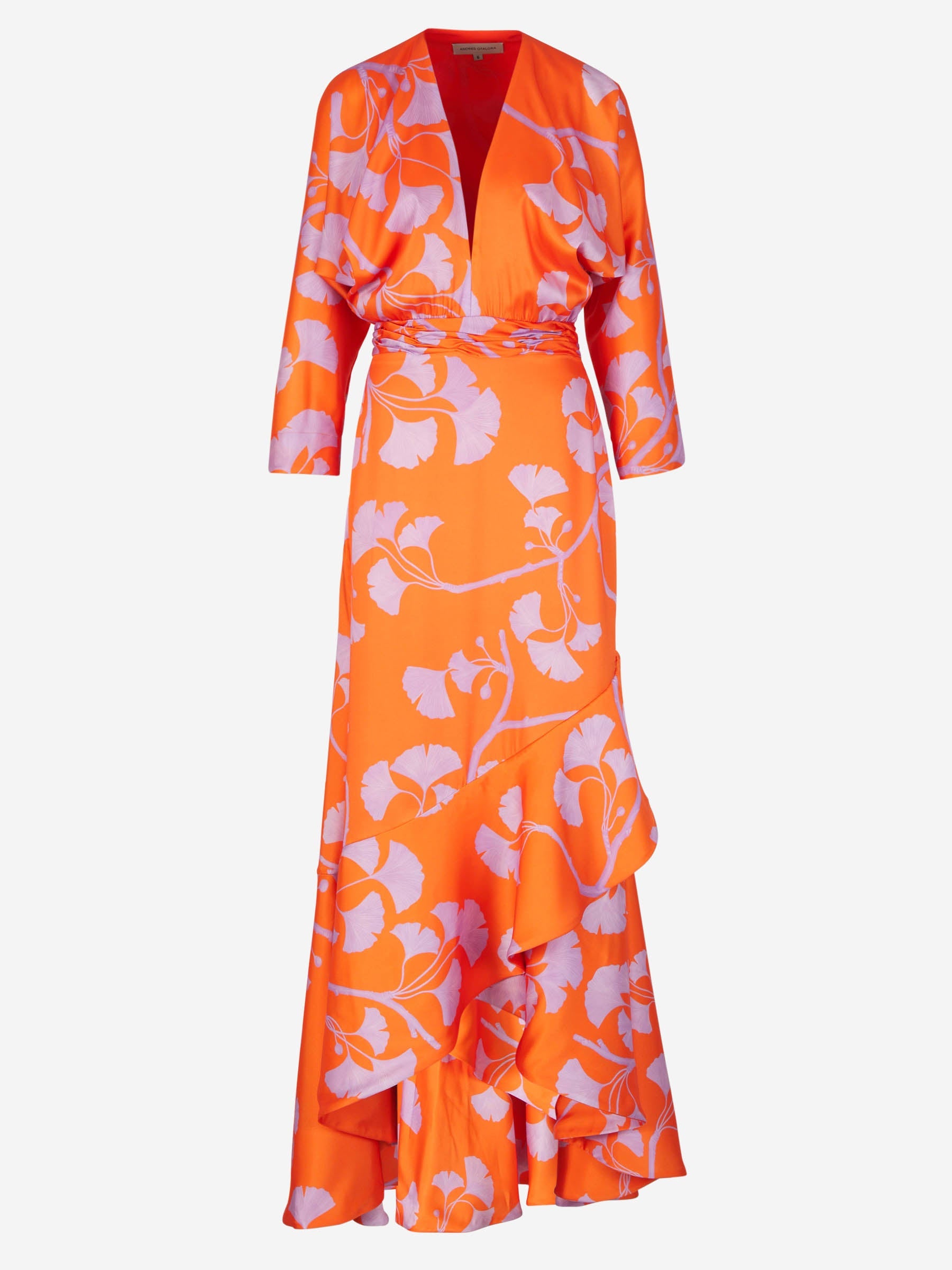 Outlet online Andres Otalora Mujer Vestido Maxi Gingko color Naranja sku 721-000245 01 - Foto 2