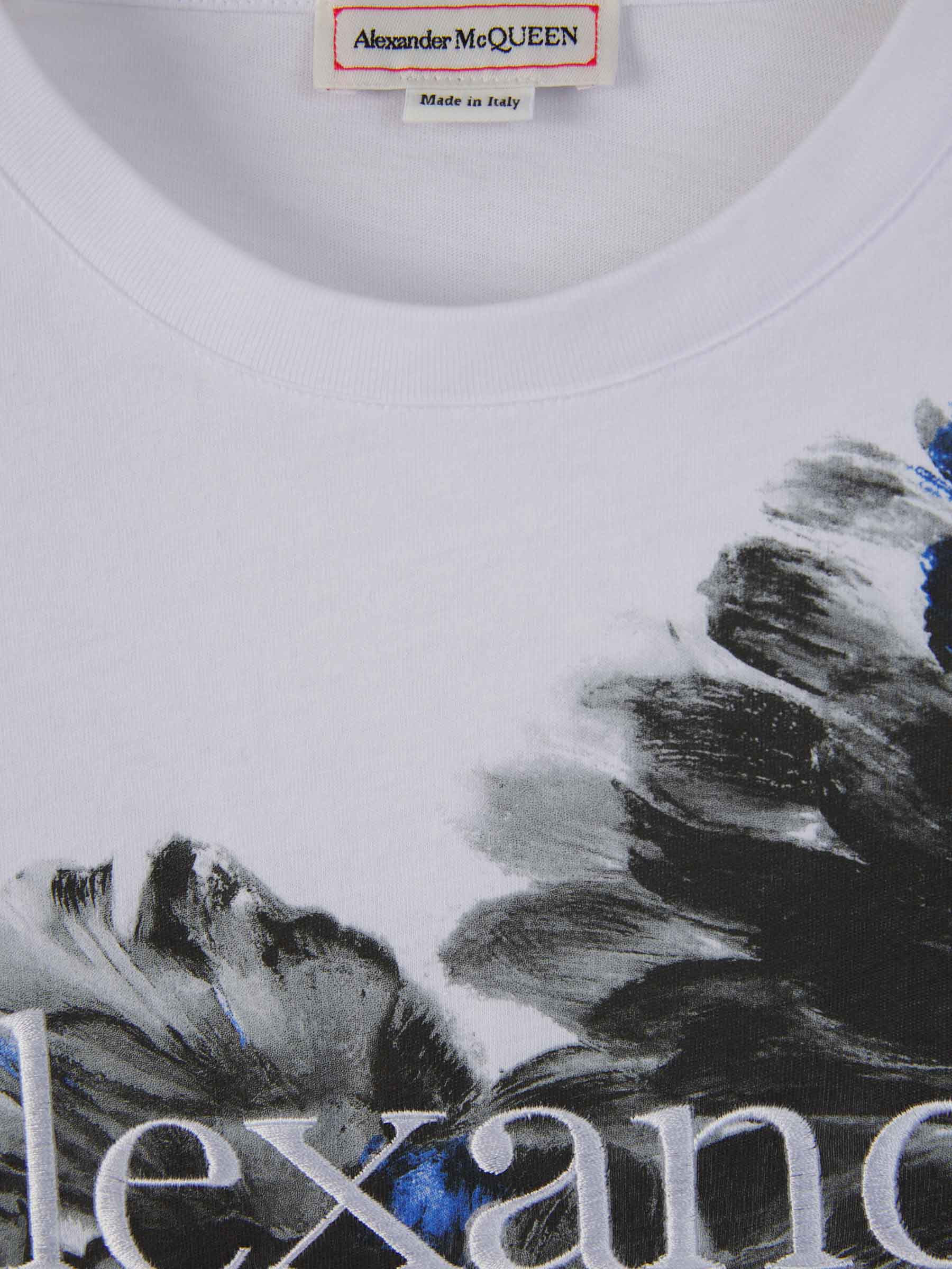 Outlet online McQueen Hombre Camiseta Logo Algodón color Blanco sku 553-003584 01 - Foto 3