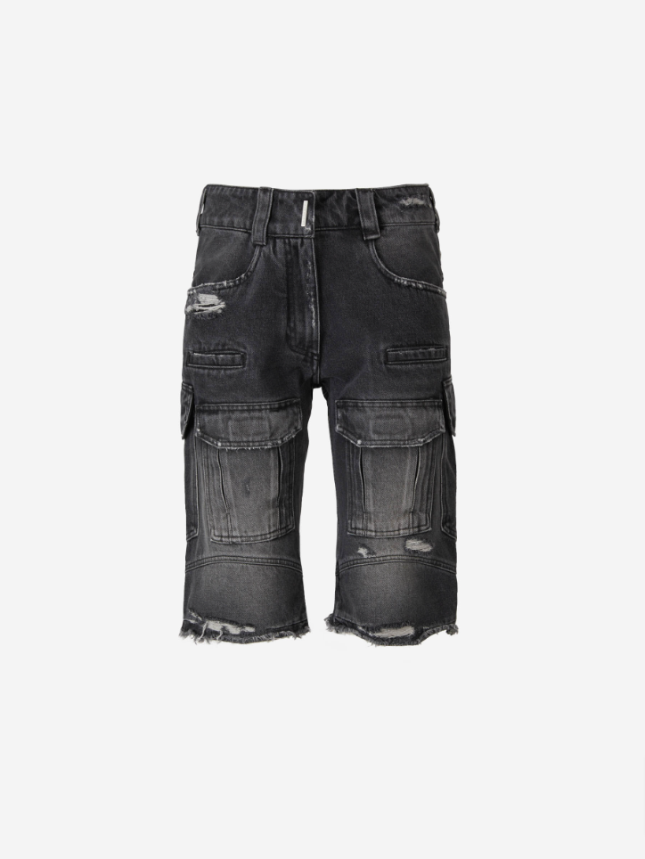 Givenchy Bermudas Cargo Denim color Negro sku 762-000392 01 - Foto 1