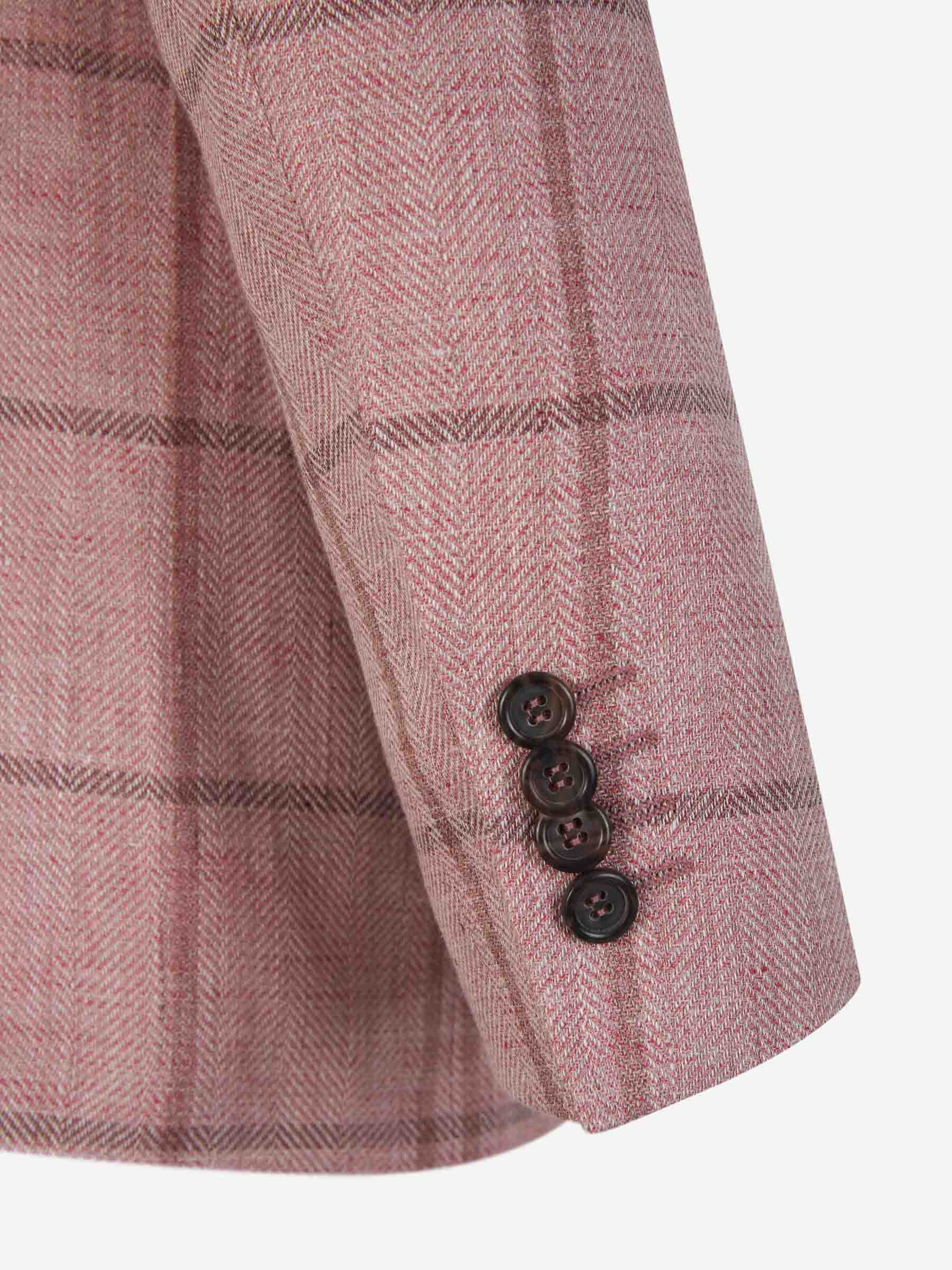 Outlet online Canali Hombre Americana Motivo Cuadros color Rosa Palo sku 302-003456 01 - Foto 5