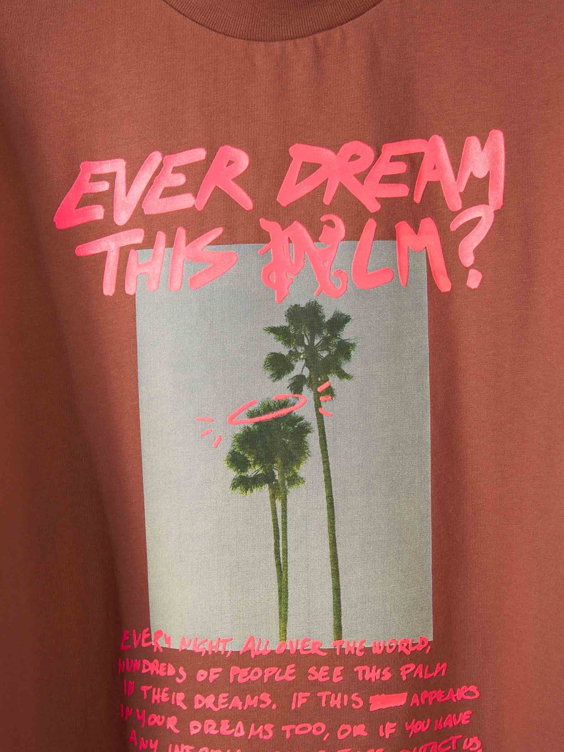 Outlet online Palm Angels Hombre Camiseta Estampada Algodón color Terracota sku 553-003609 01 - Foto 4